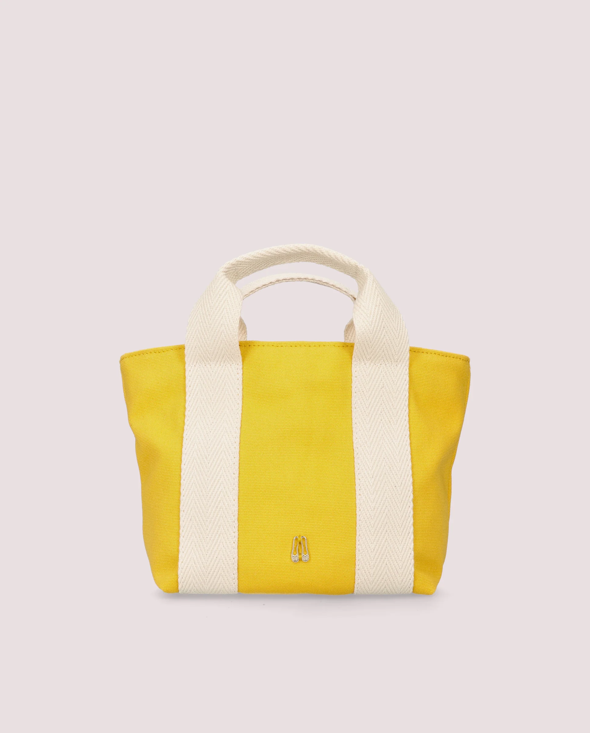Bolso tote en lona color amarillo