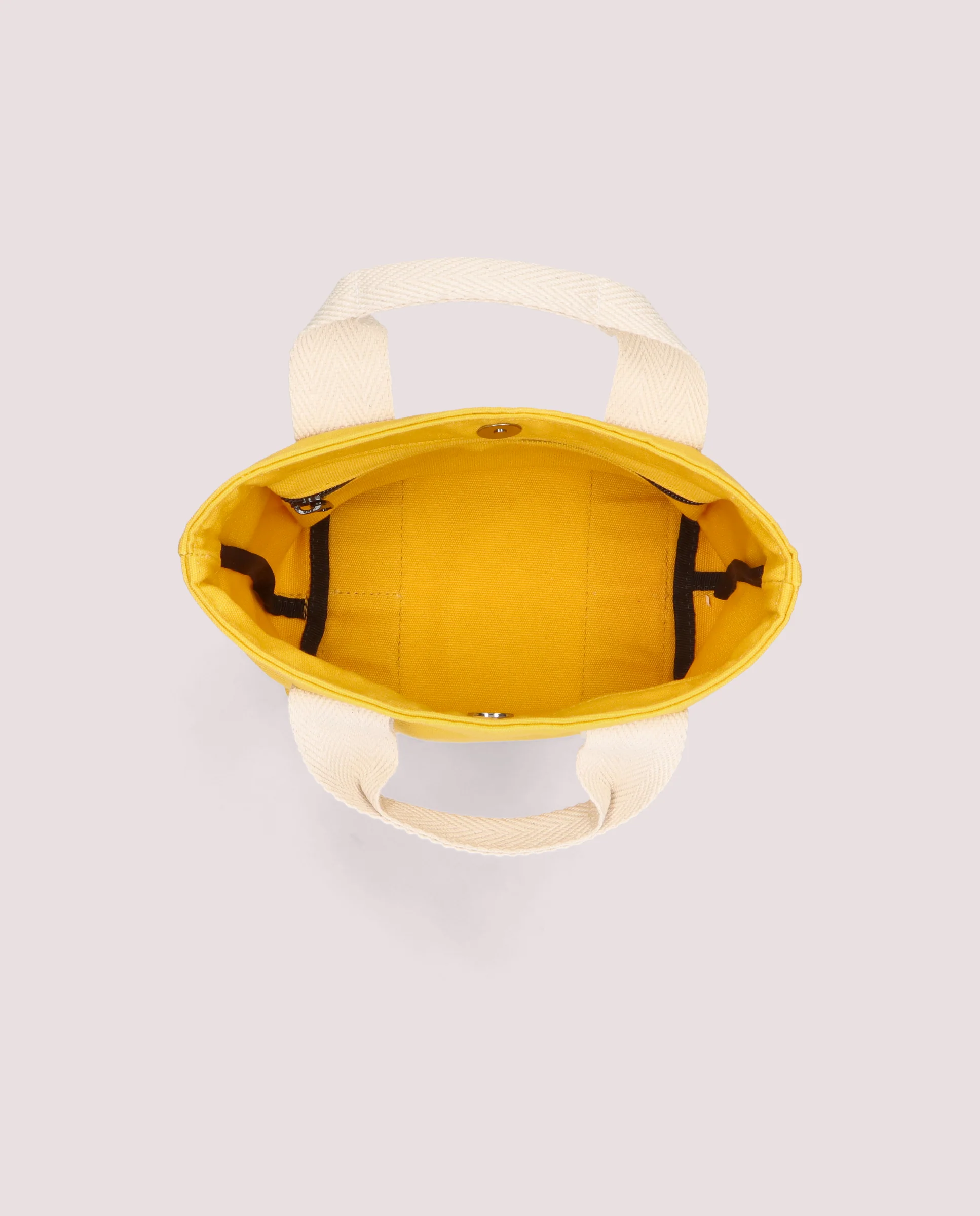 Bolso tote en lona color amarillo - Image 3