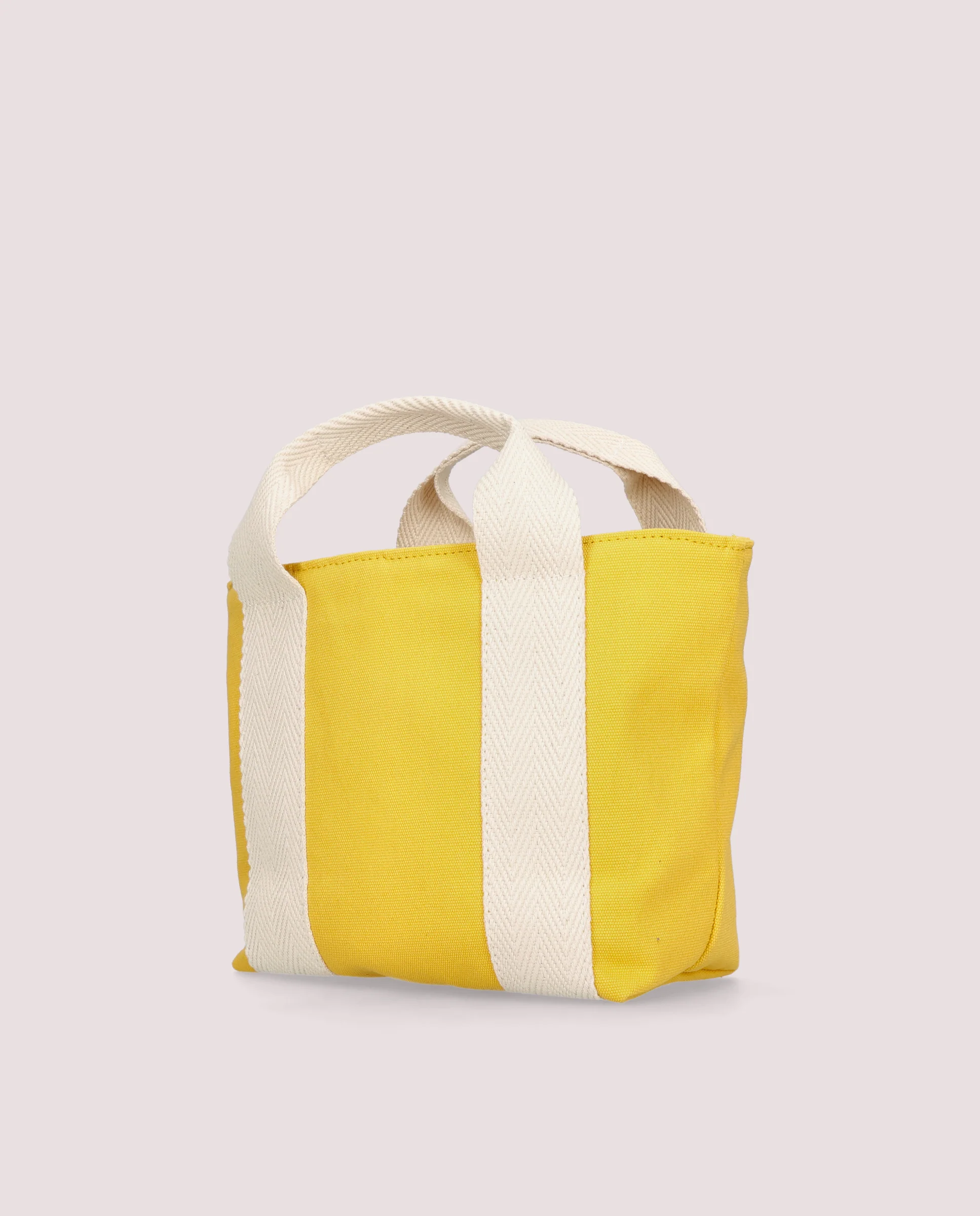Bolso tote en lona color amarillo - Image 4