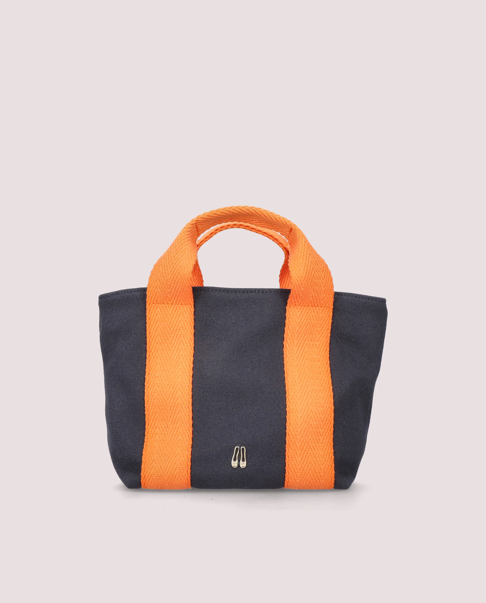 Bolso tote en lona color azul marino