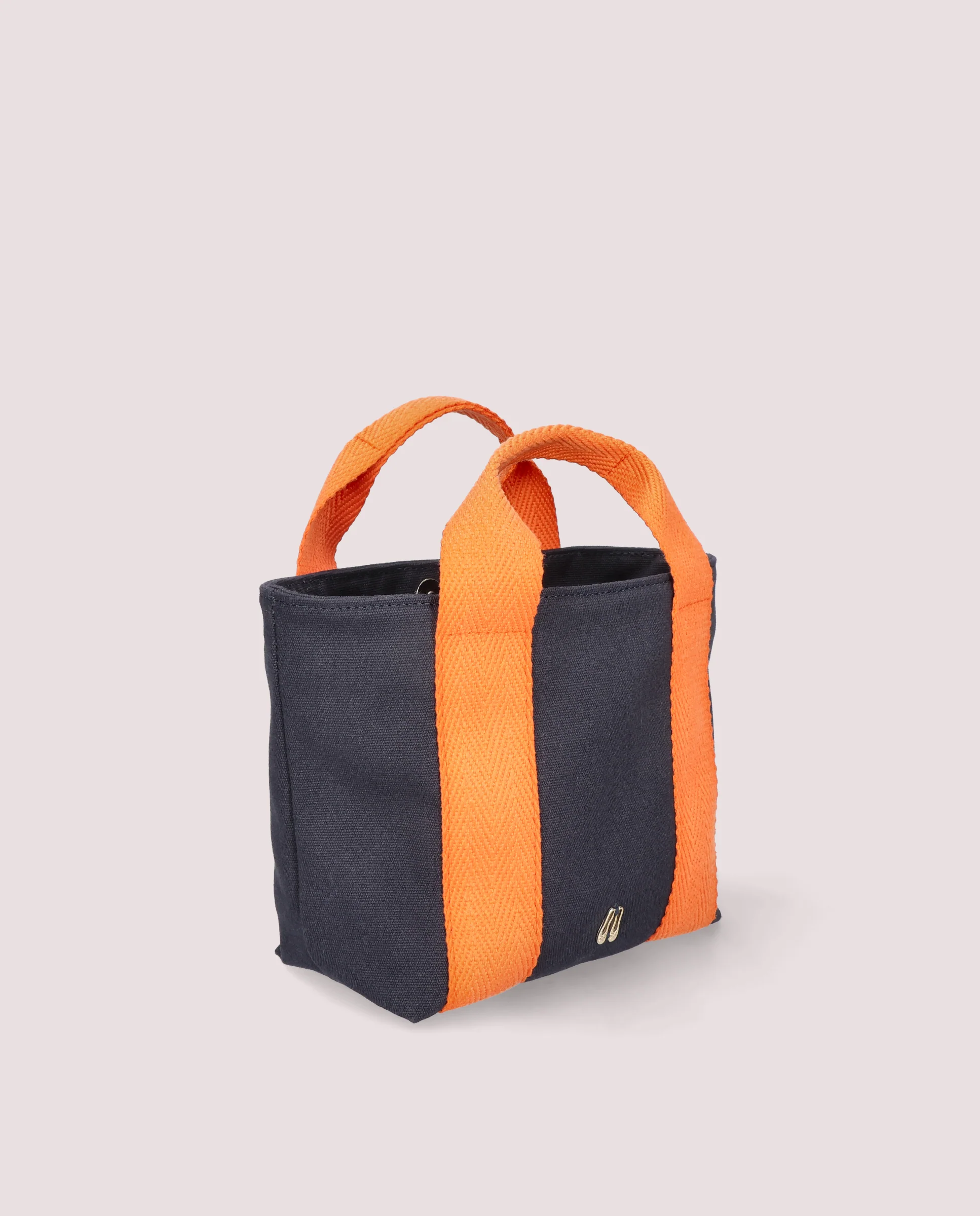 Bolso tote en lona color azul marino - Image 2
