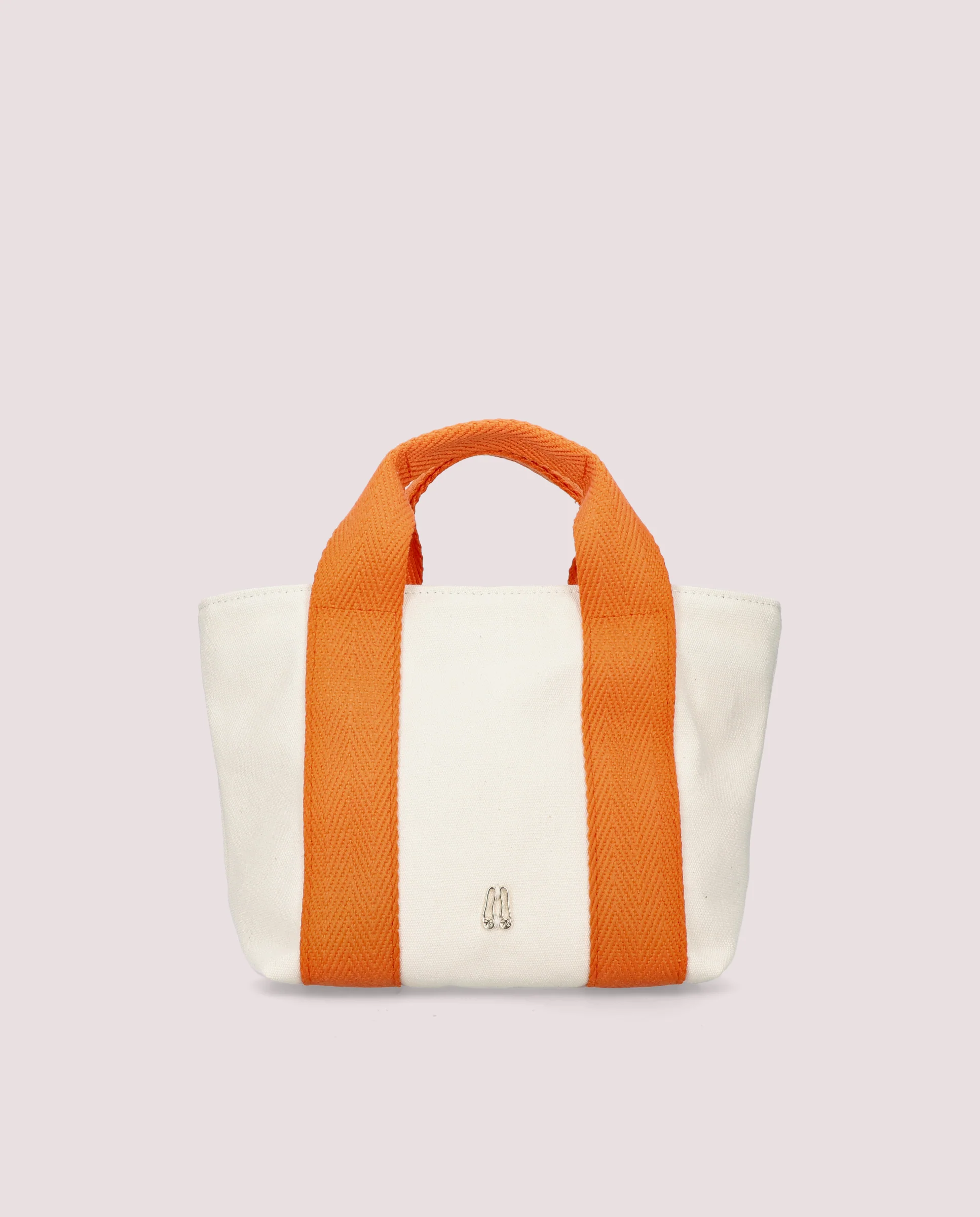 Bolso tote en lona color marfil