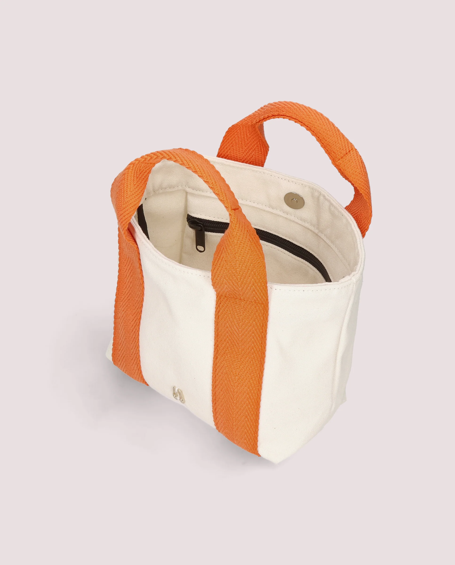 Bolso tote en lona color marfil - Image 6