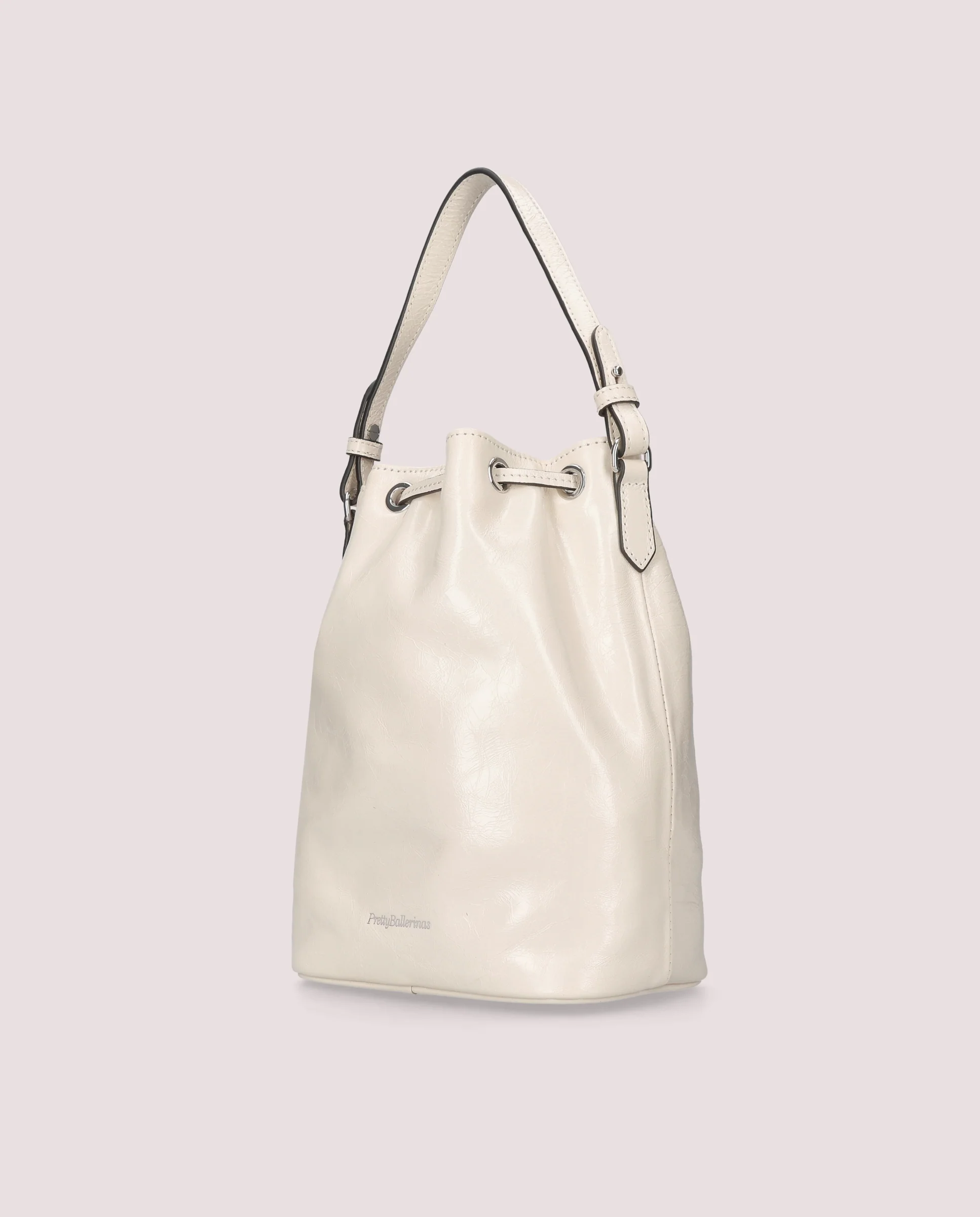 Bolso Cesta Ballerina en piel color marfil - Image 4