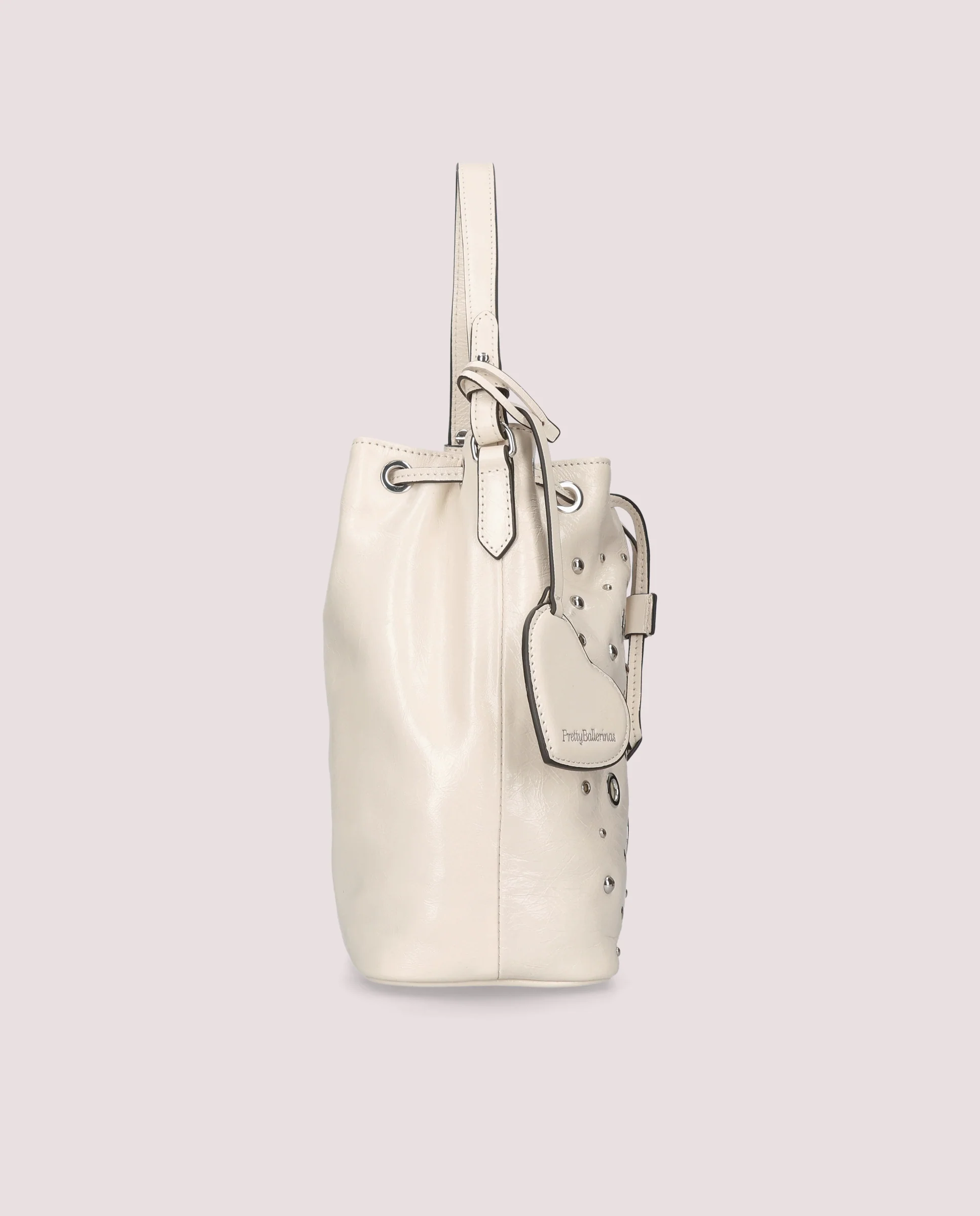 Bolso Cesta Ballerina en piel color marfil - Image 5