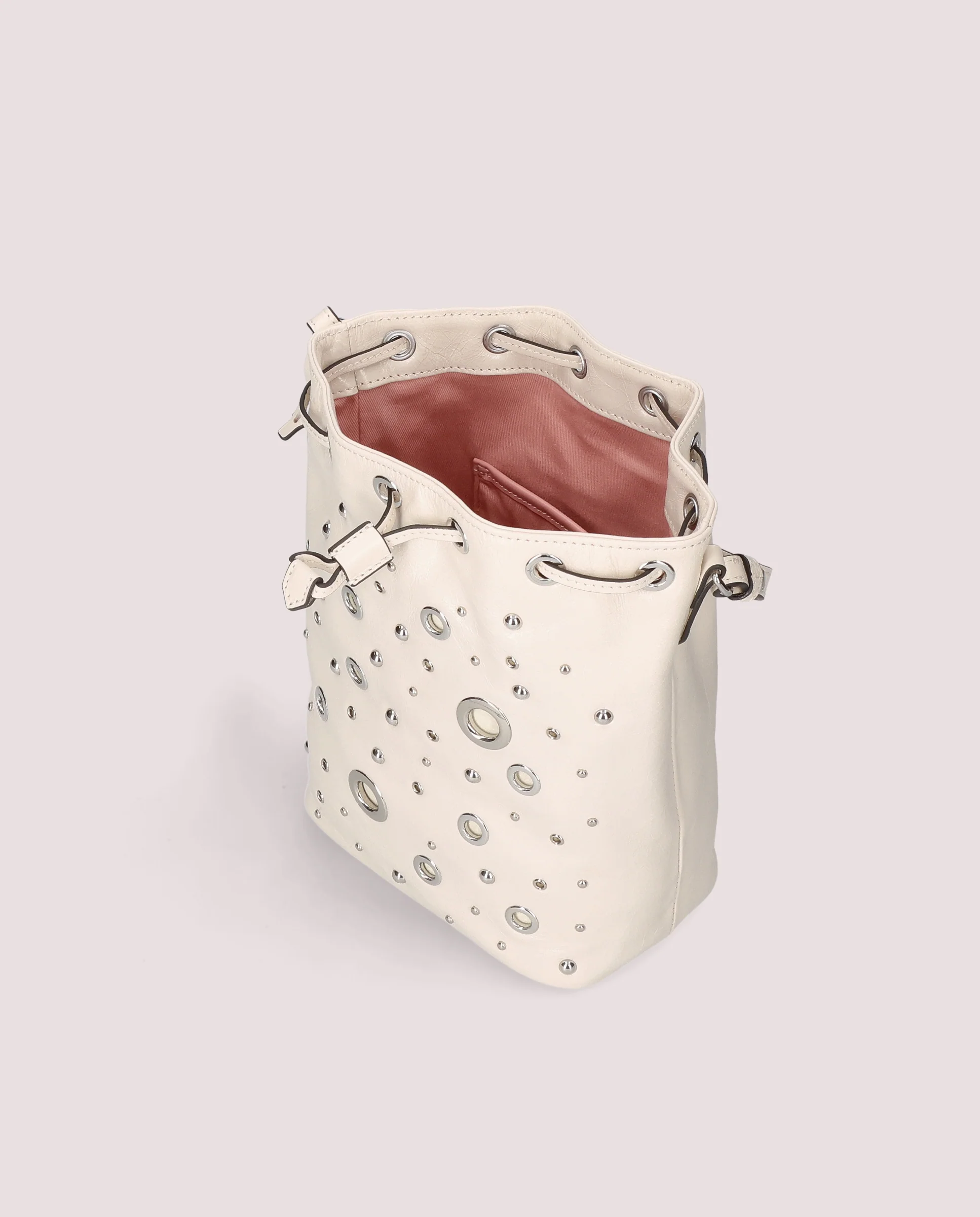 Bolso Cesta Ballerina en piel color marfil - Image 6