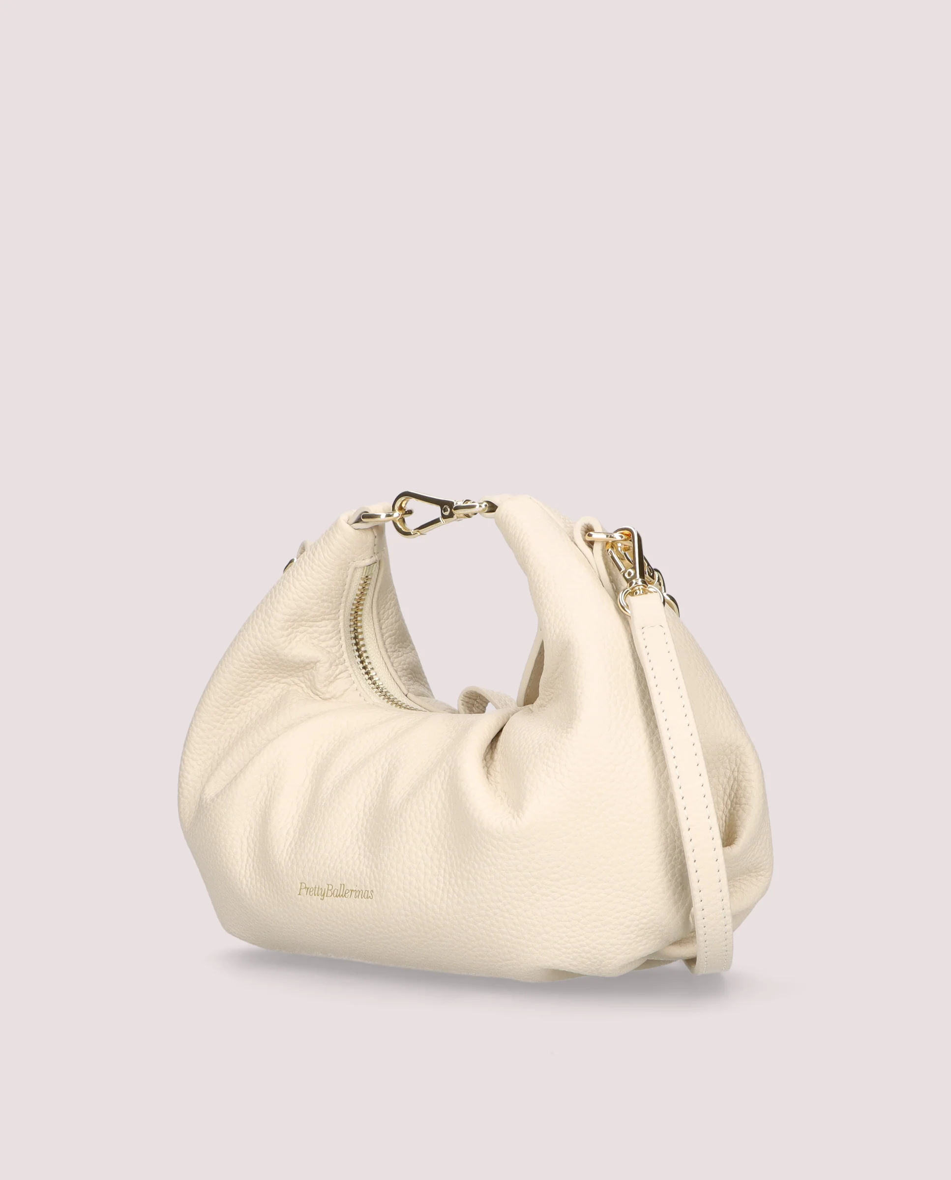 Bolso Mini Ballerina en piel color marfil - Image 2