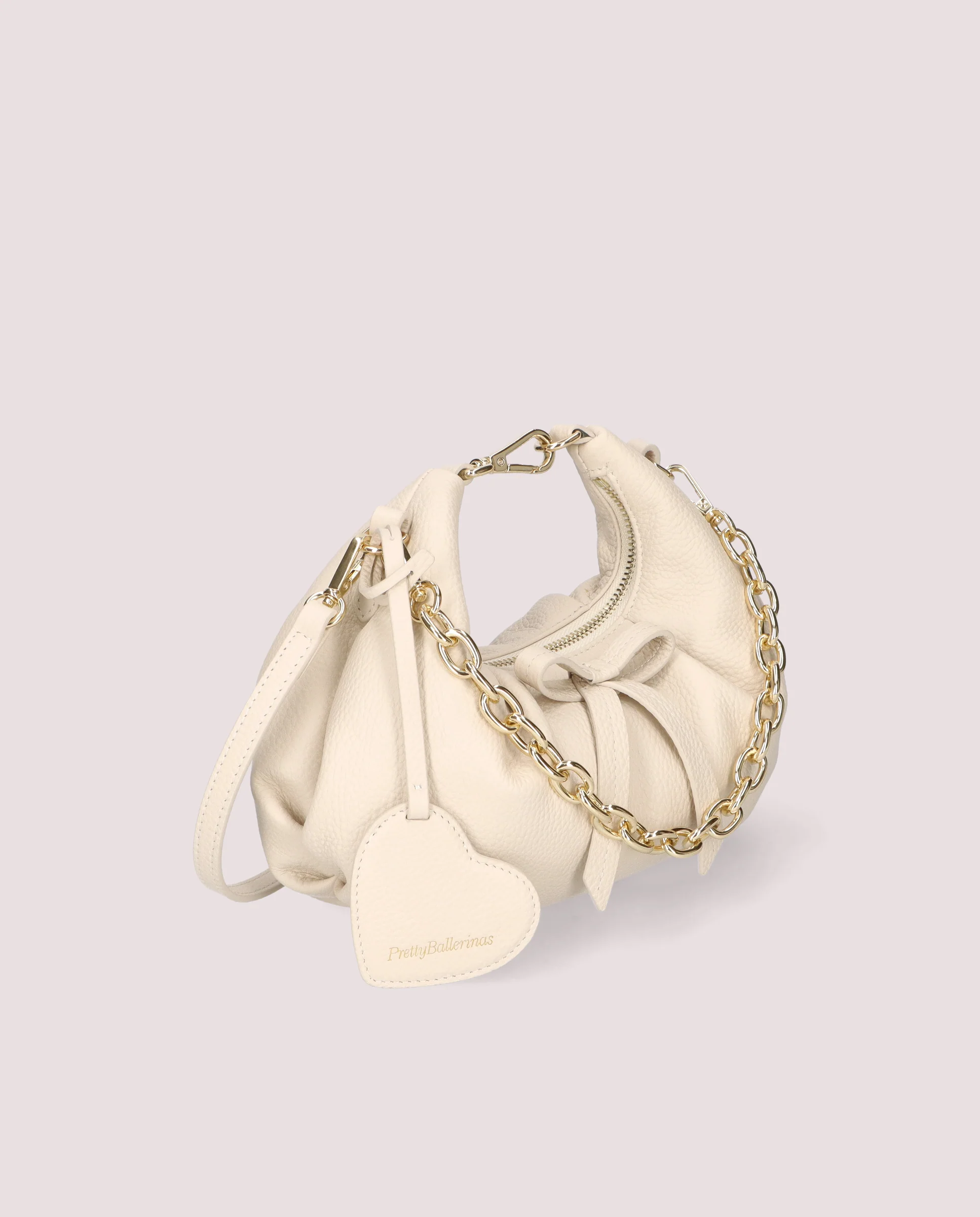 Bolso Mini Ballerina en piel color marfil - Image 3