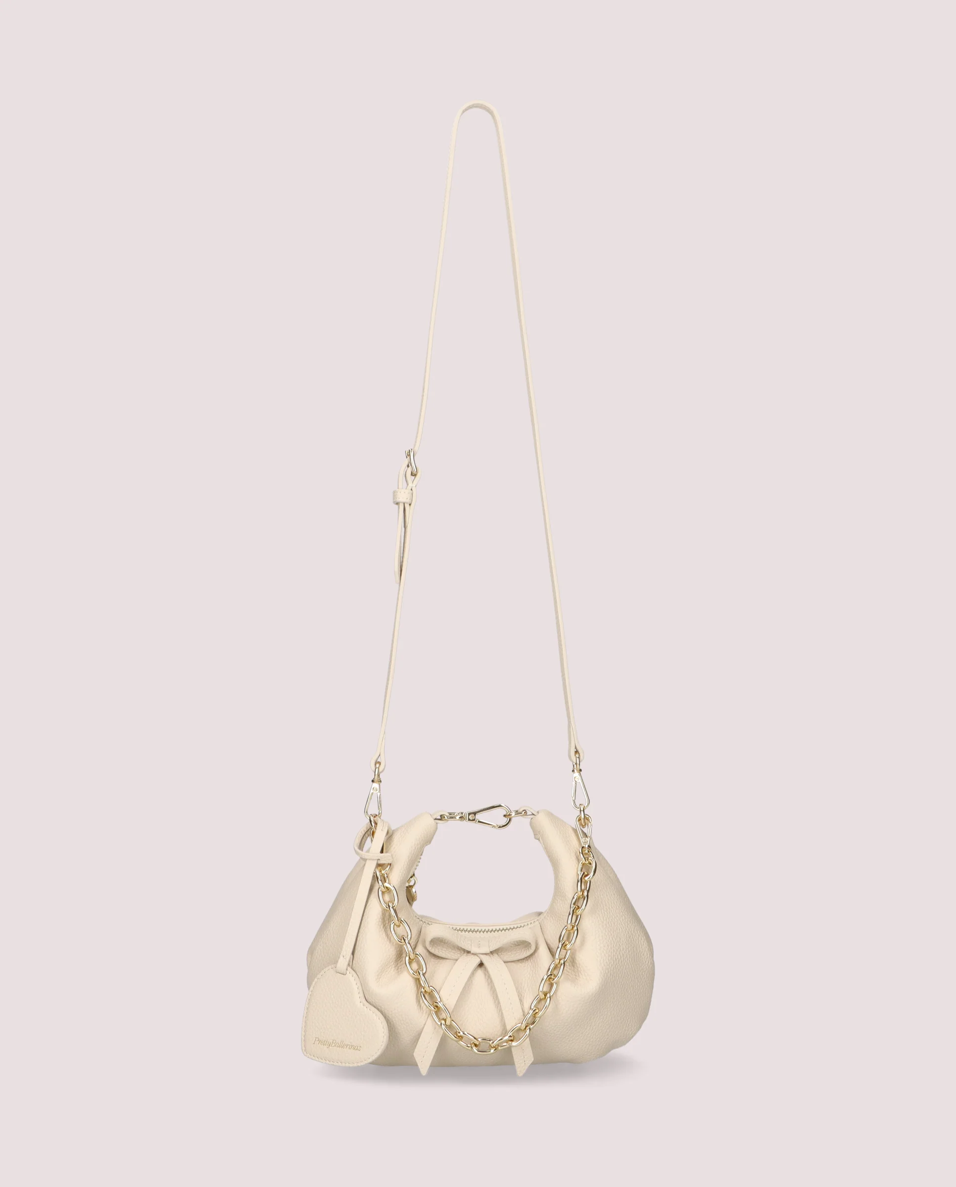 Bolso Mini Ballerina en piel color marfil - Image 4