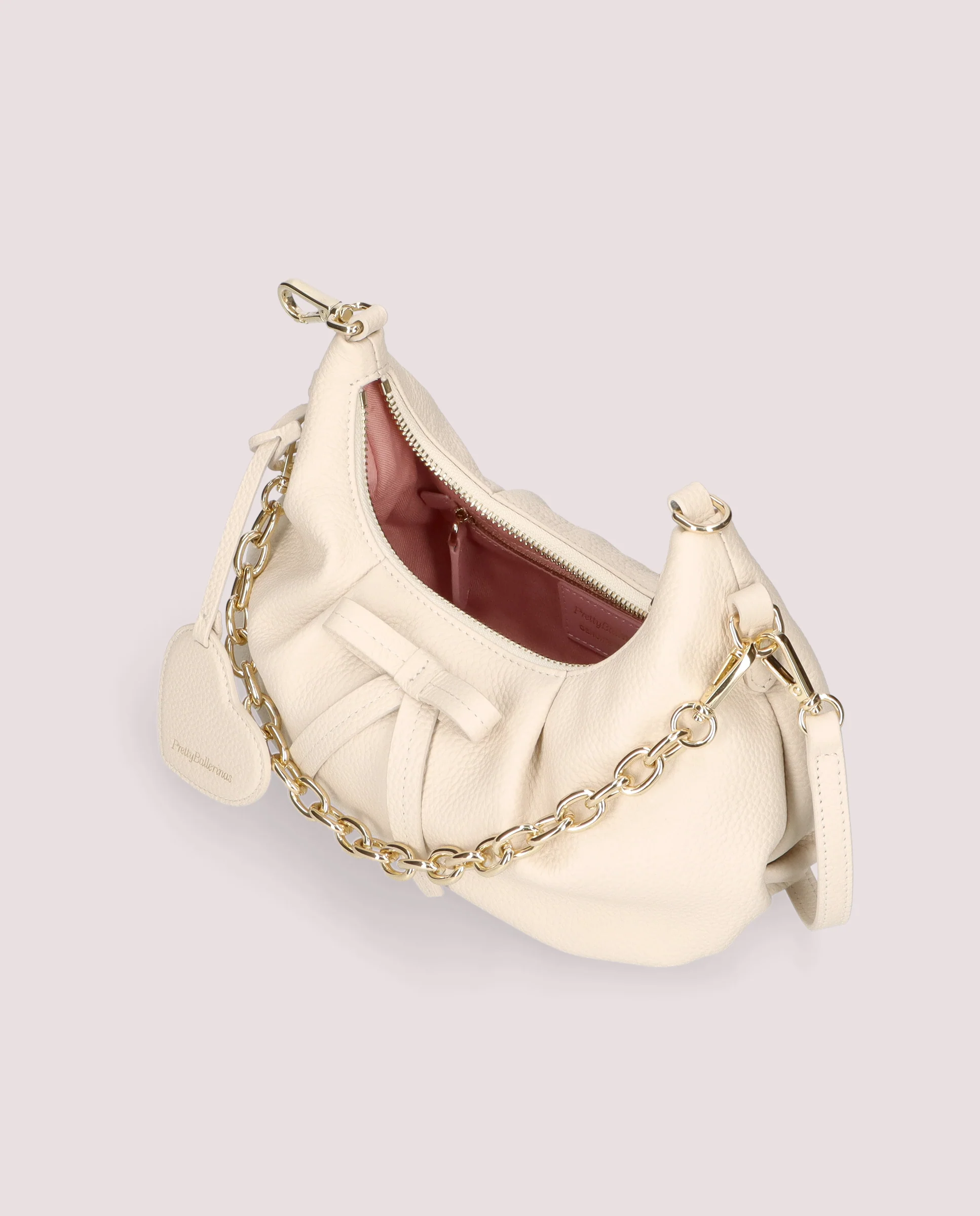 Bolso Mini Ballerina en piel color marfil - Image 5