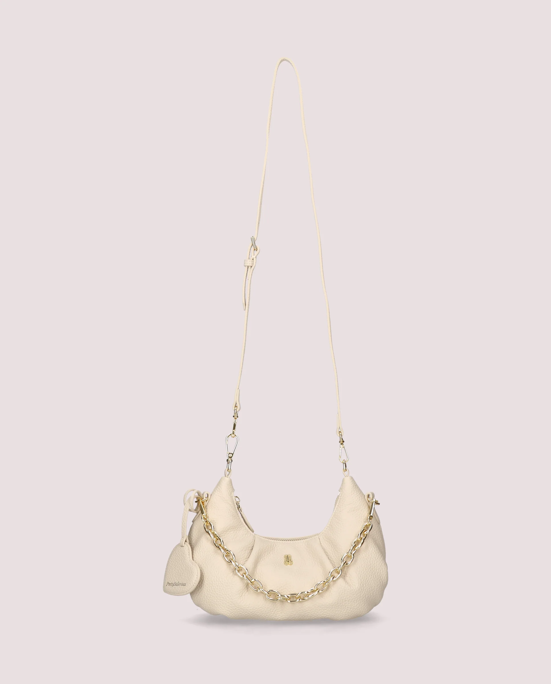 Bolso Mini Ballerina en piel color marfil - Image 3