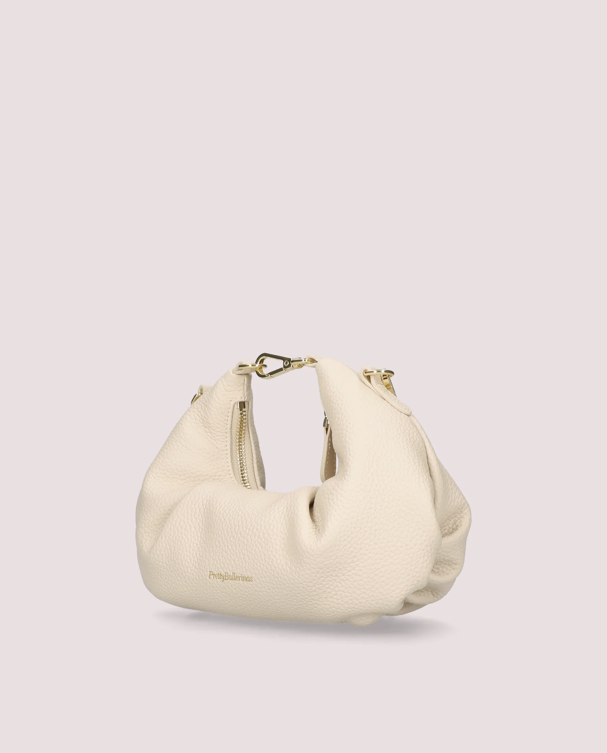 Bolso Mini Ballerina en piel color marfil - Image 4