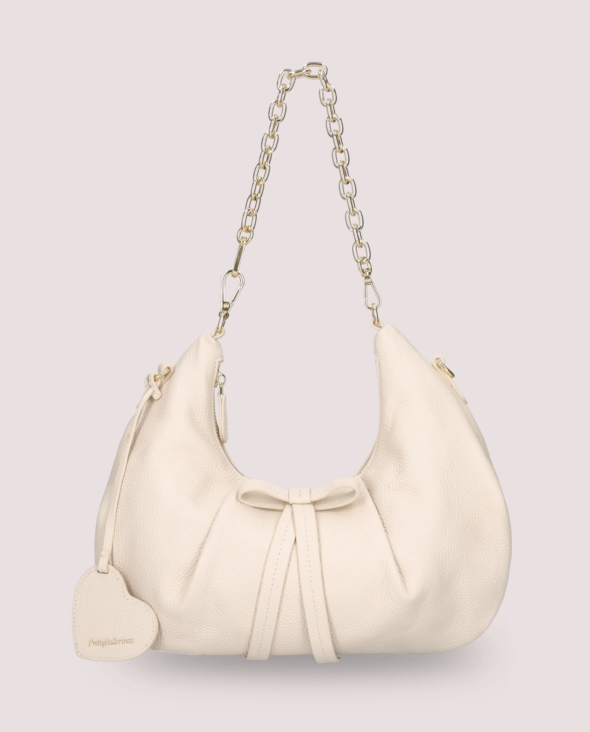 Bolso Ballerina en piel color marfil - Image 3