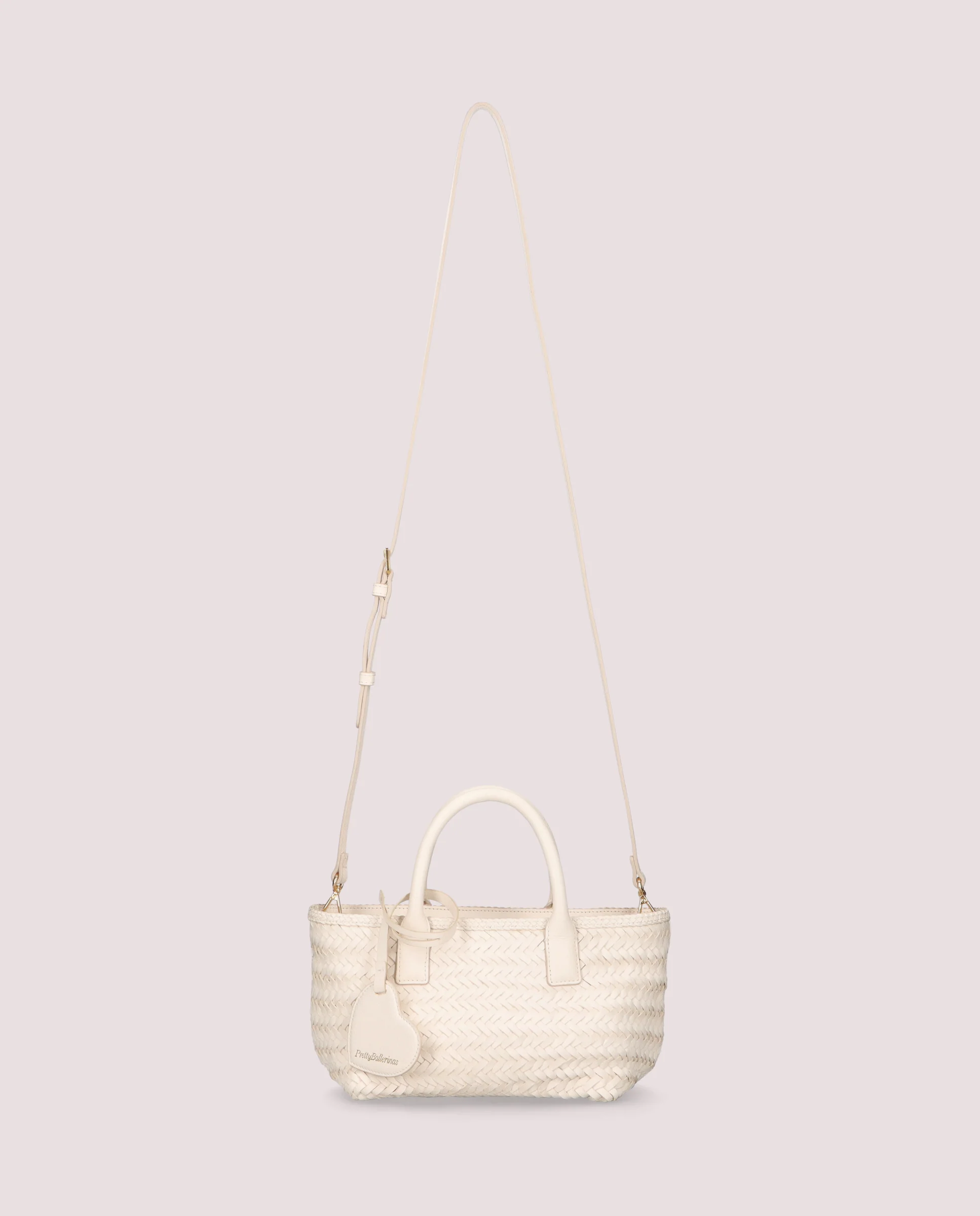 Bolsos Tote trenzado en piel color marfil - Image 3