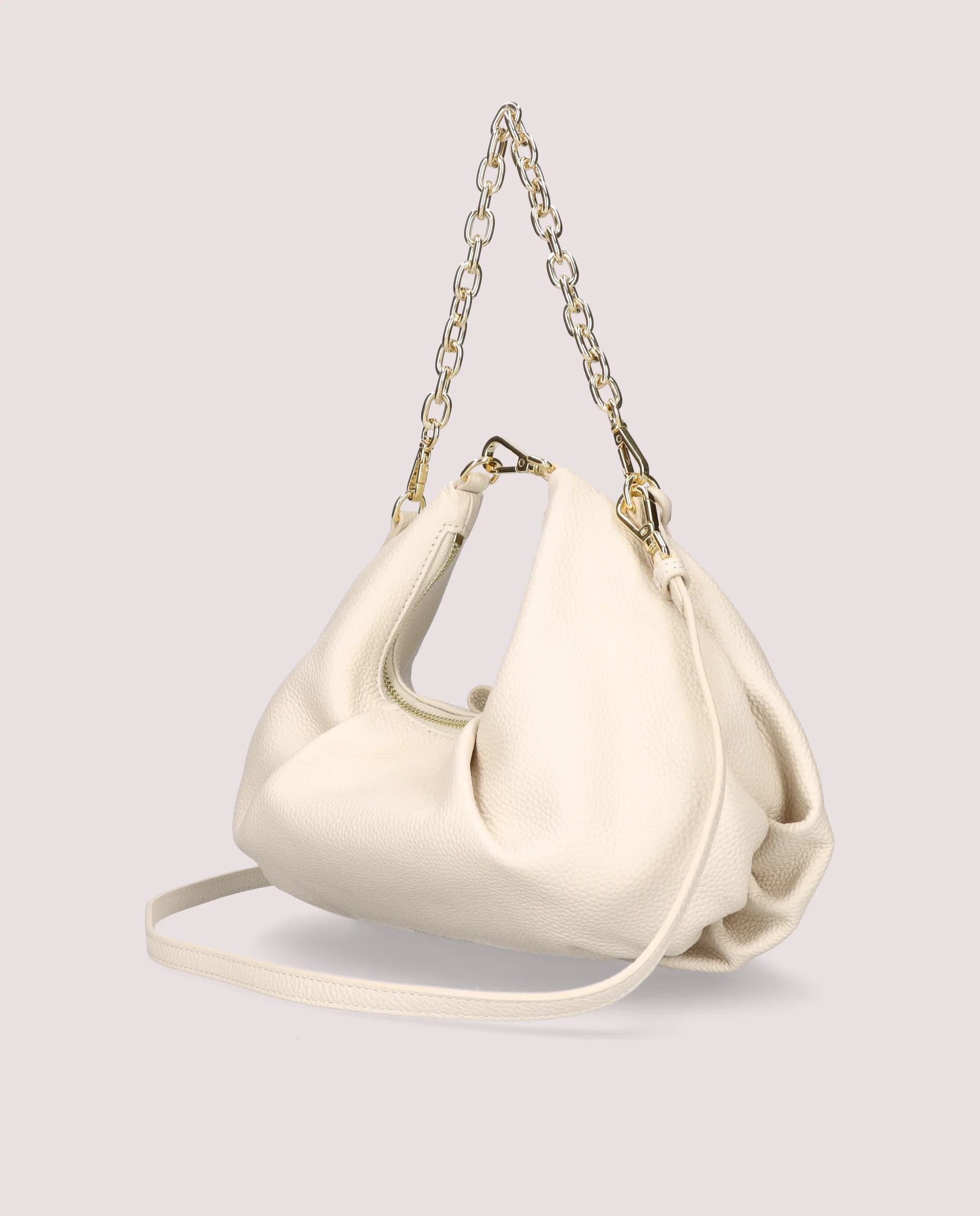 Bolso Ballerina en piel color marfil - Image 4