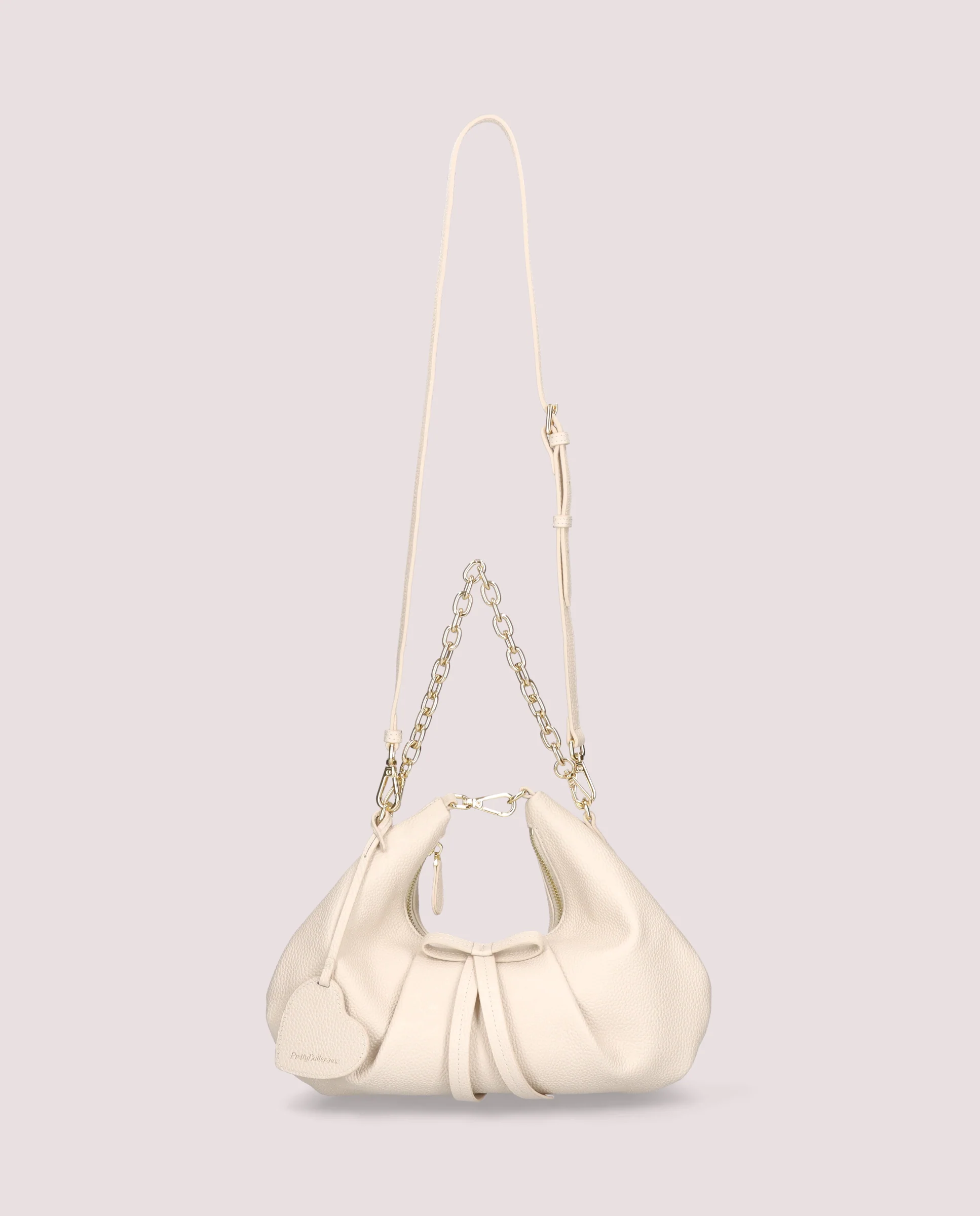 Bolso Ballerina en piel color marfil - Image 5