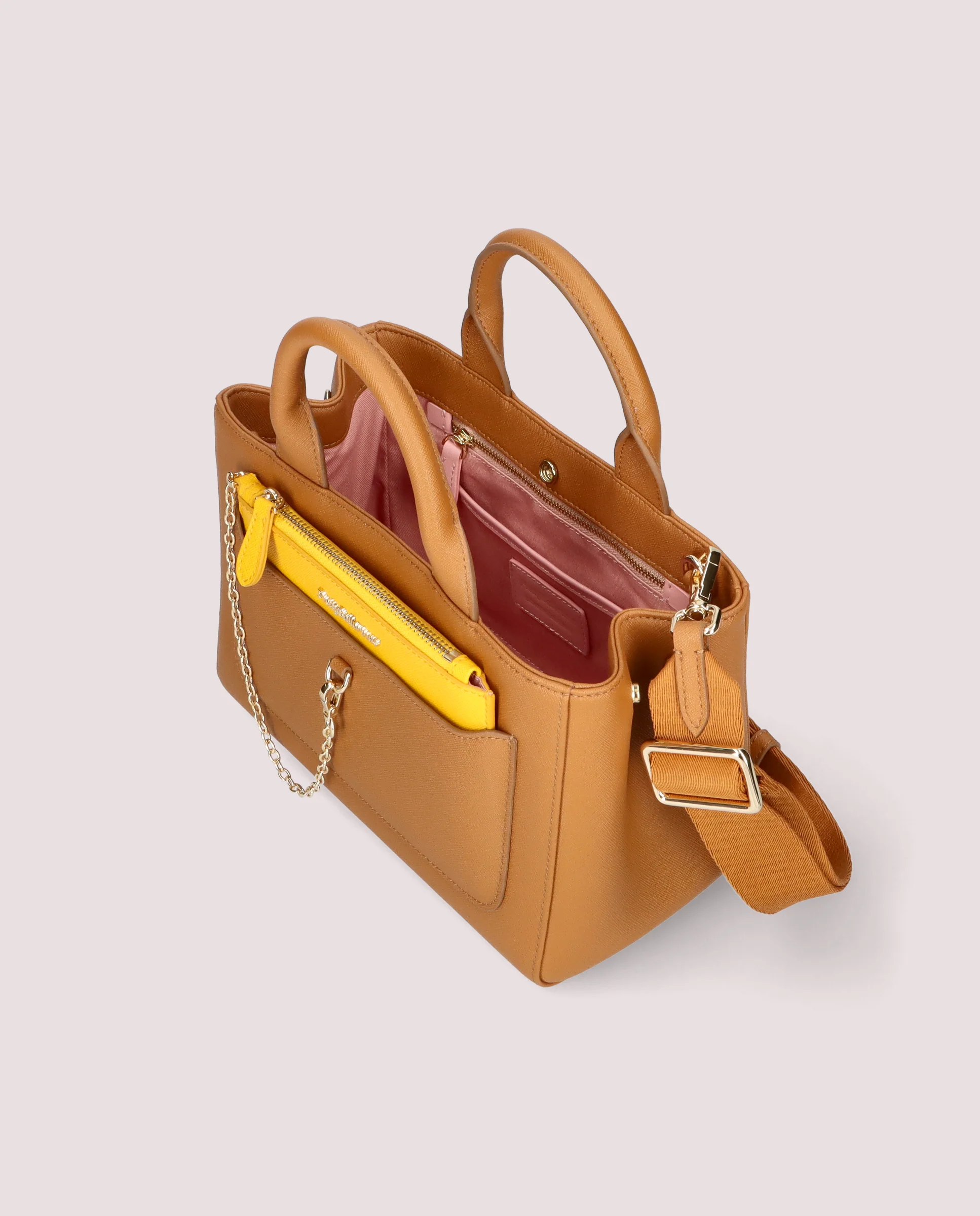 Bolso Pocket en piel color cuero - Image 6
