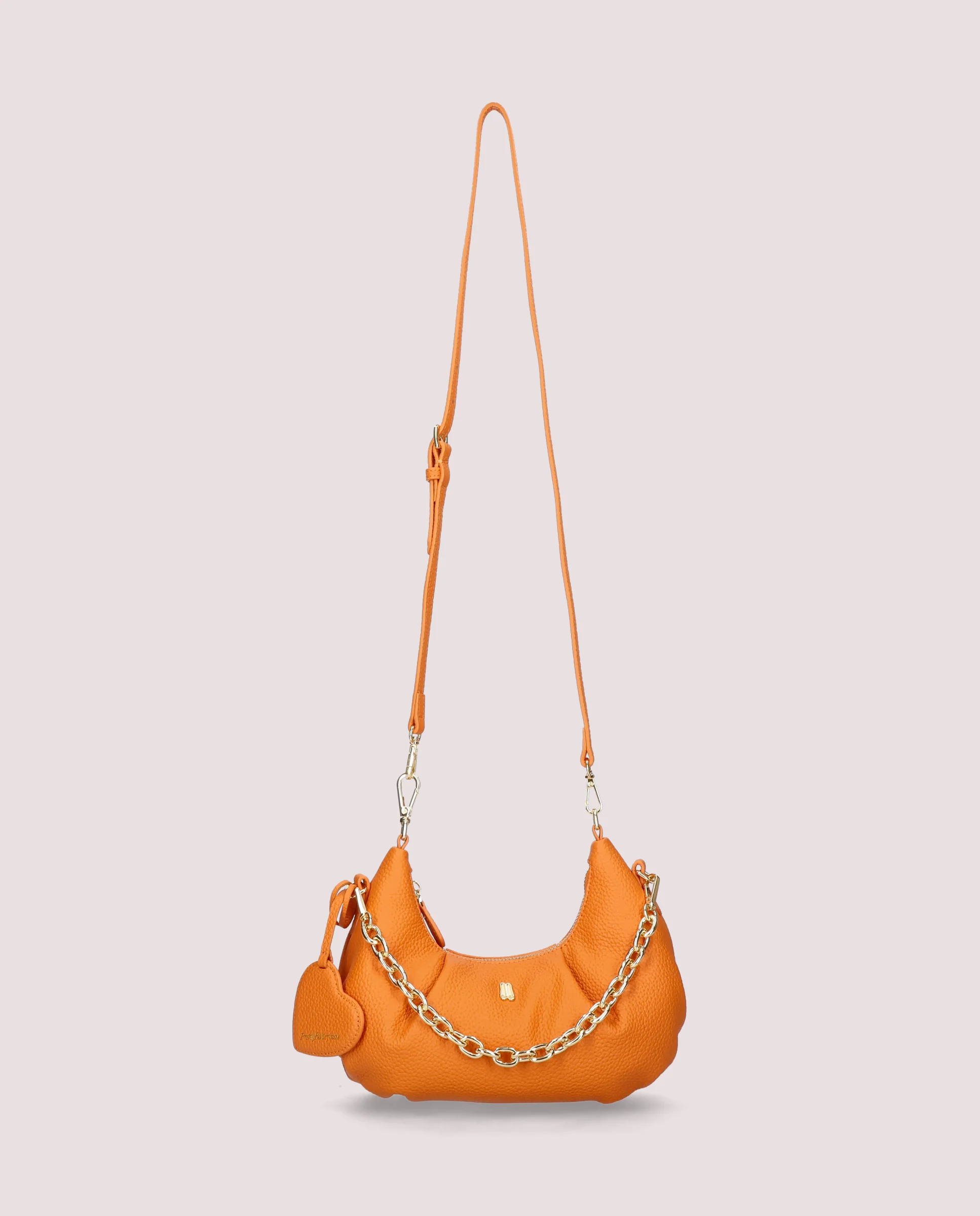 Bolso Mini Ballerina en piel naranja - Image 3