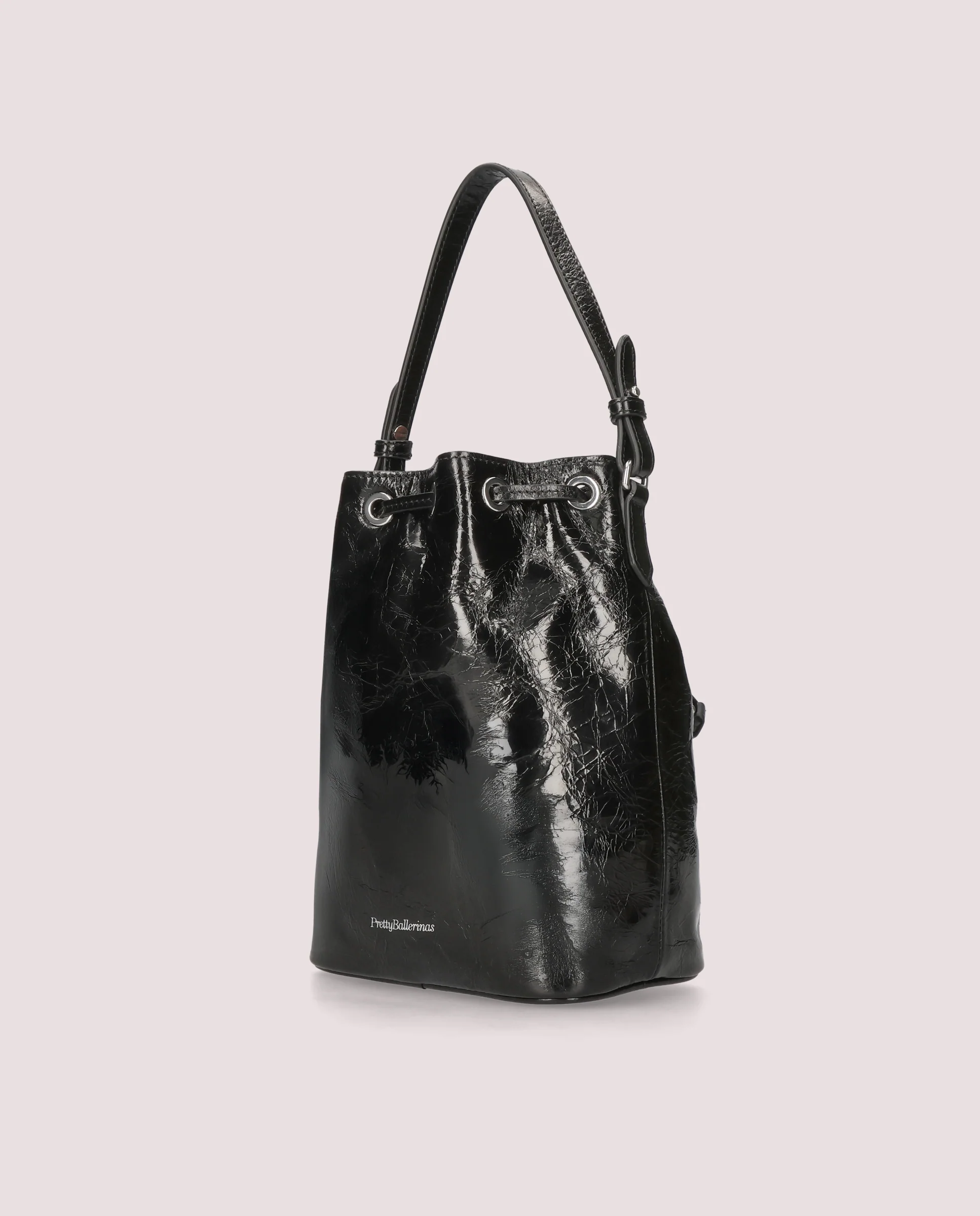 Bolso Cesta Ballerina en piel negra - Image 4