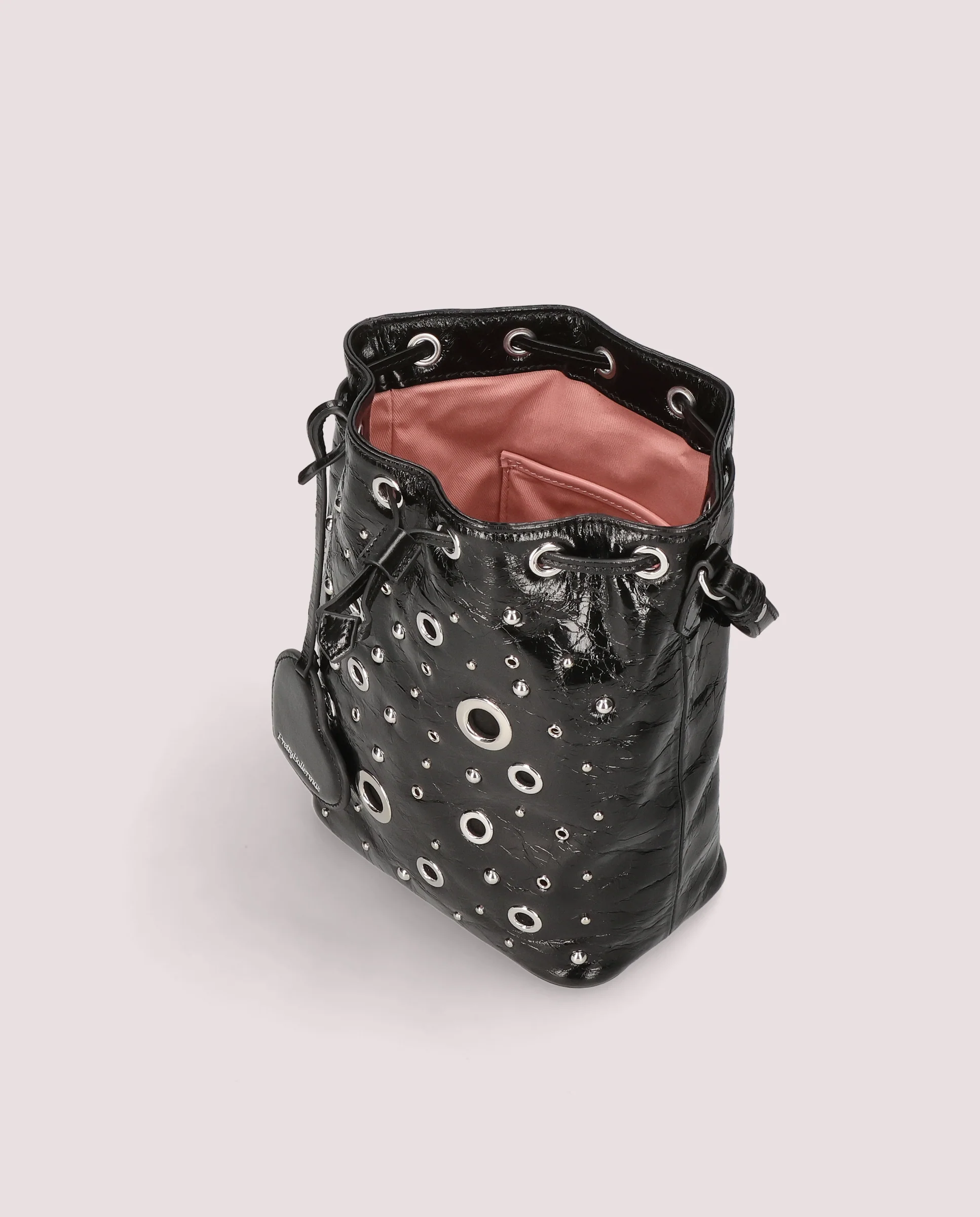 Bolso Cesta Ballerina en piel negra - Image 6