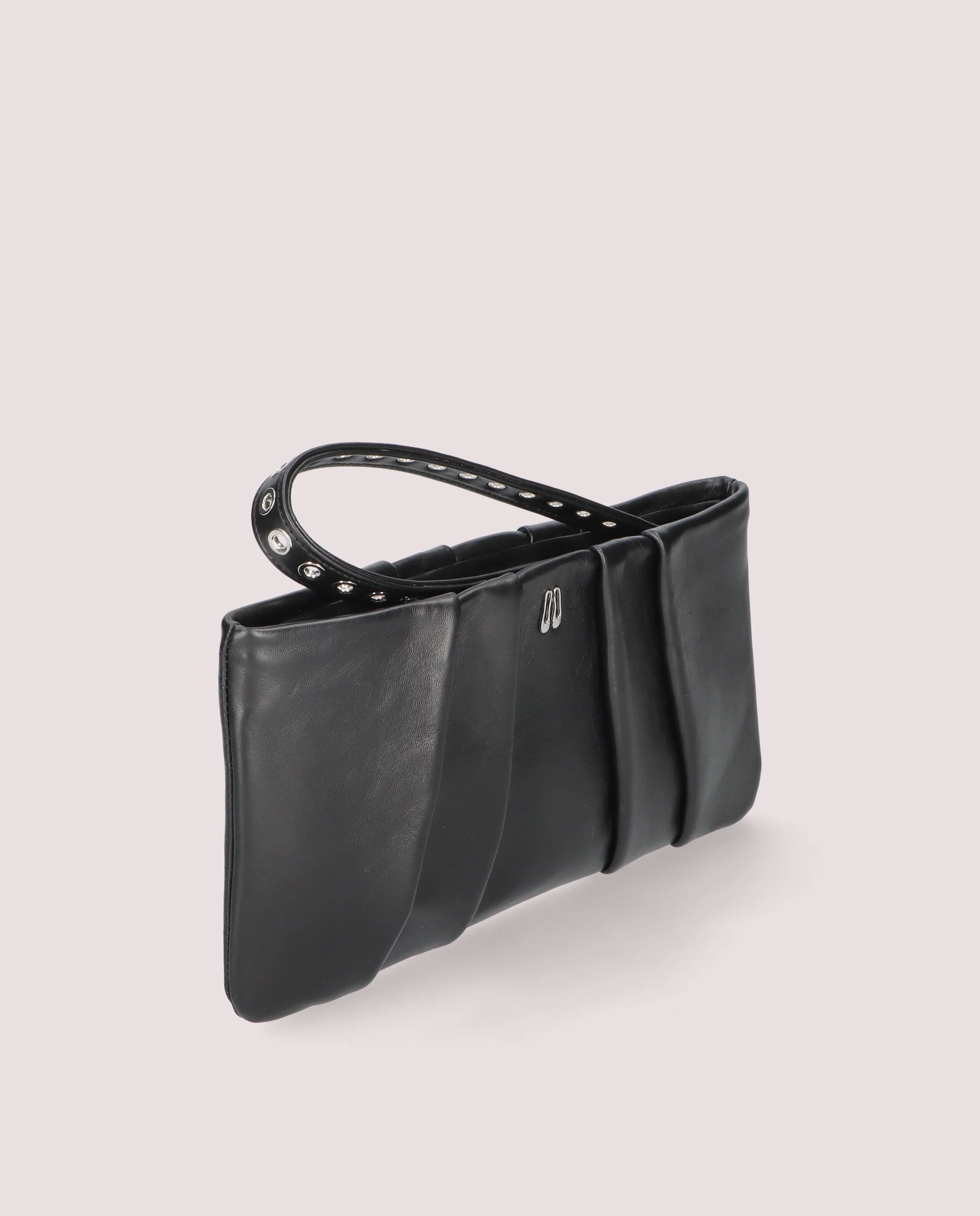 Cartera de mano en napa negra - Image 3