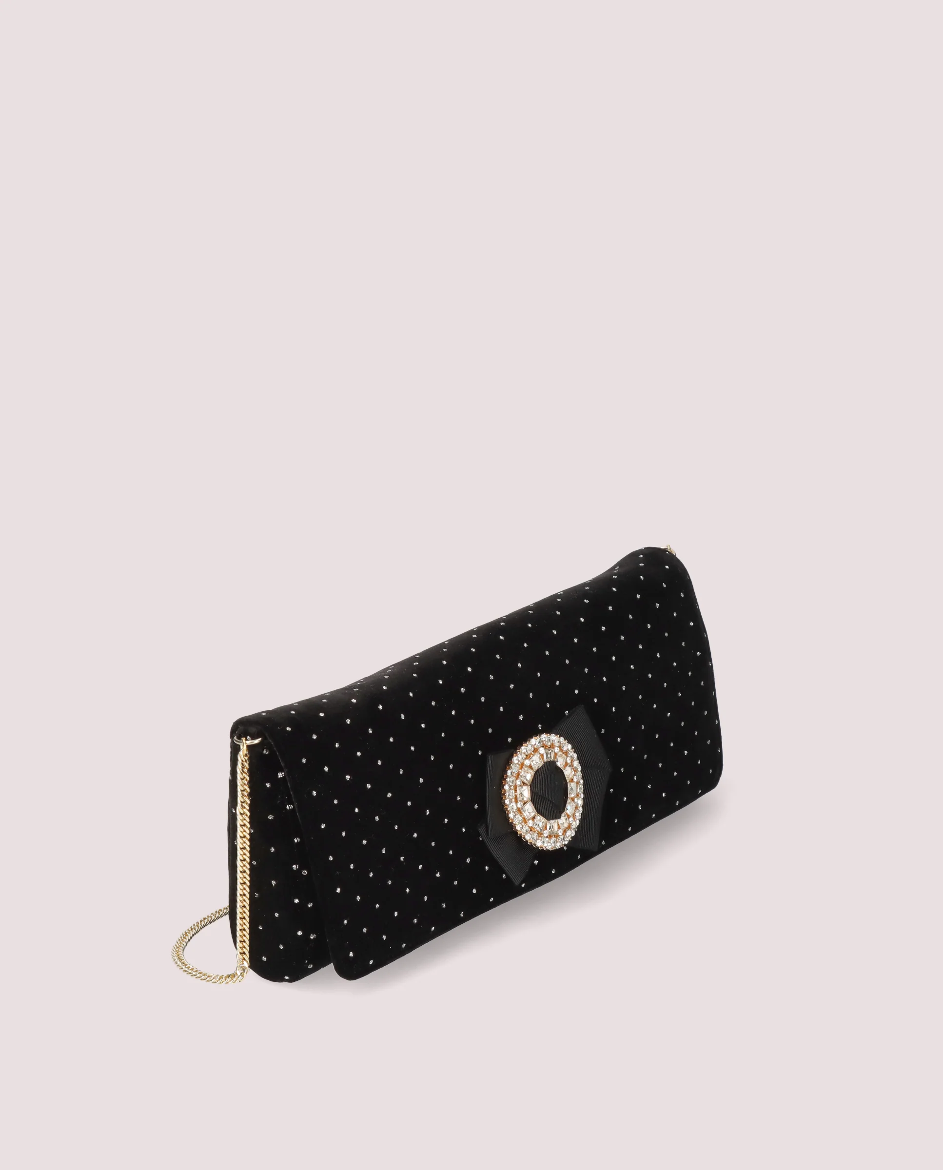 Bolso de mano en terciopelo negro - Image 2