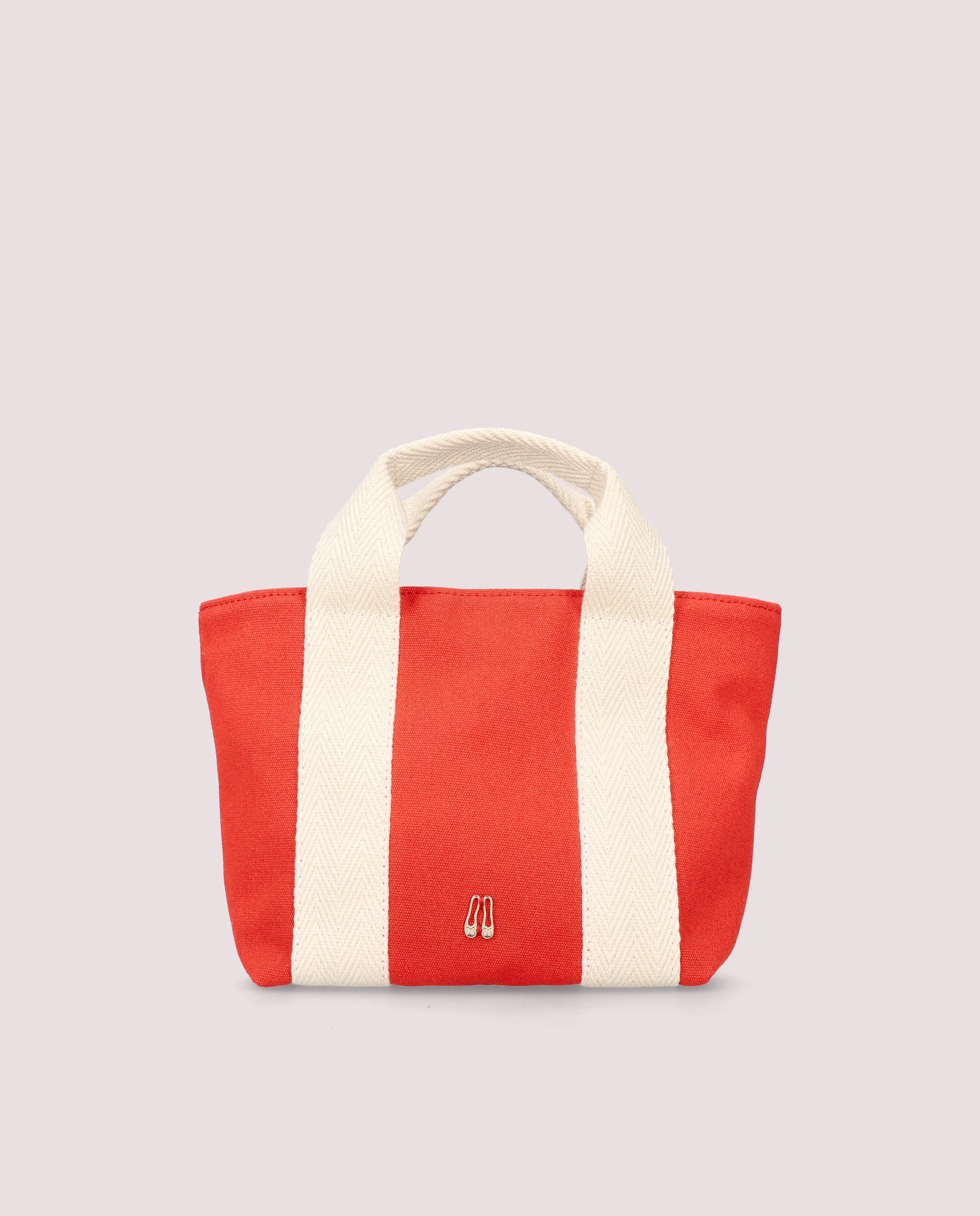 Bolso tote en lona color rojo