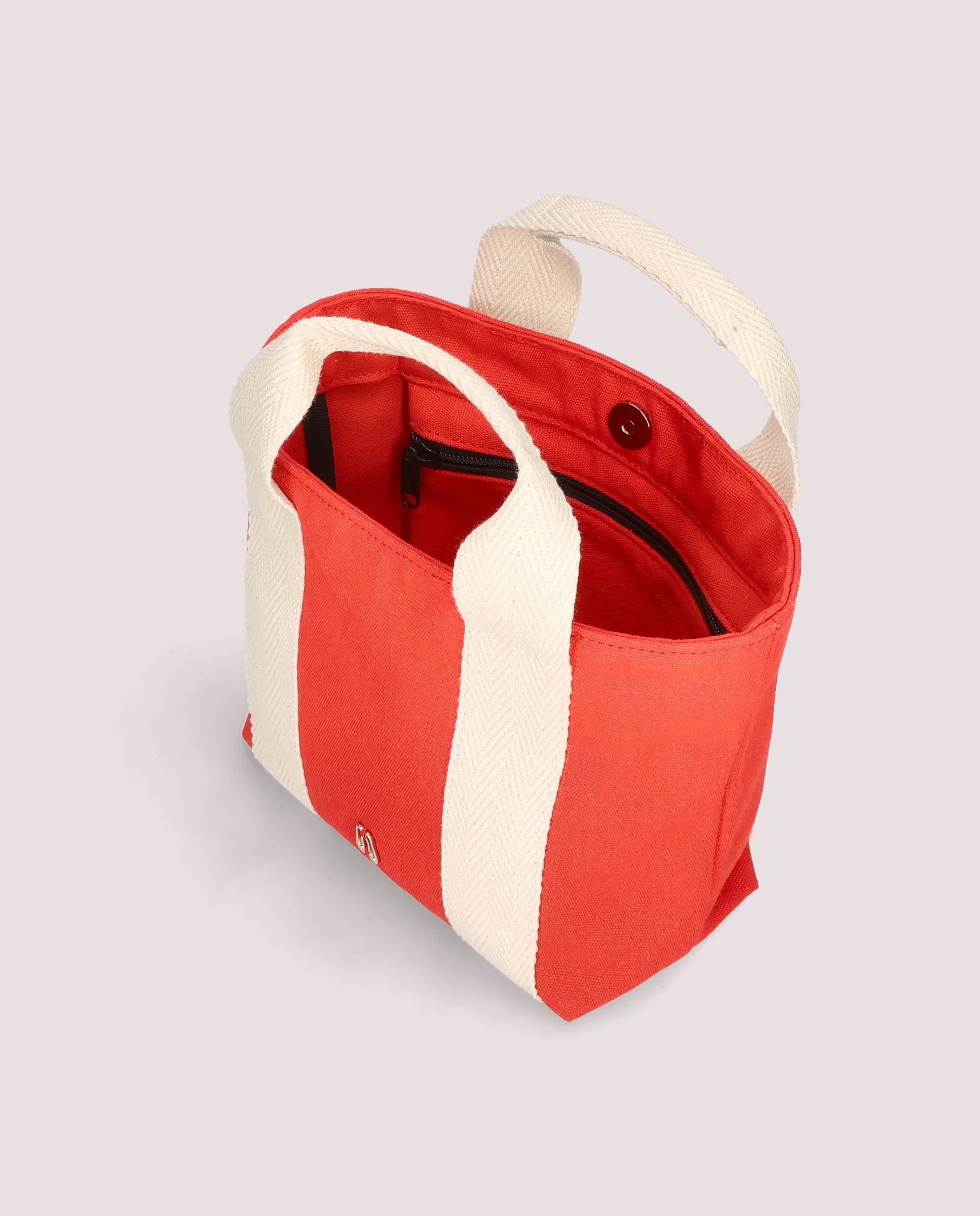 Bolso tote en lona color rojo - Image 6
