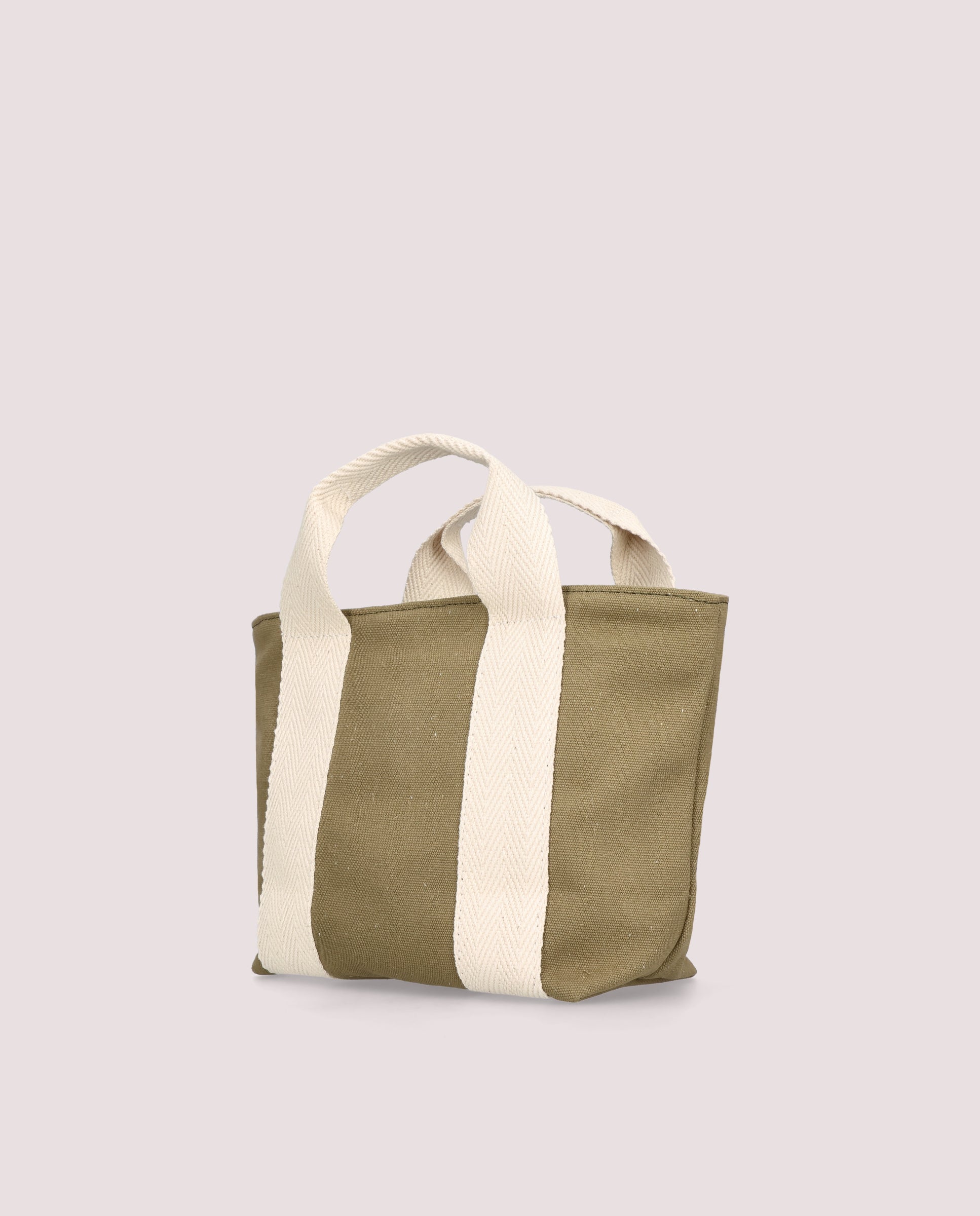 Bolso tote en lona color caqui - Image 4