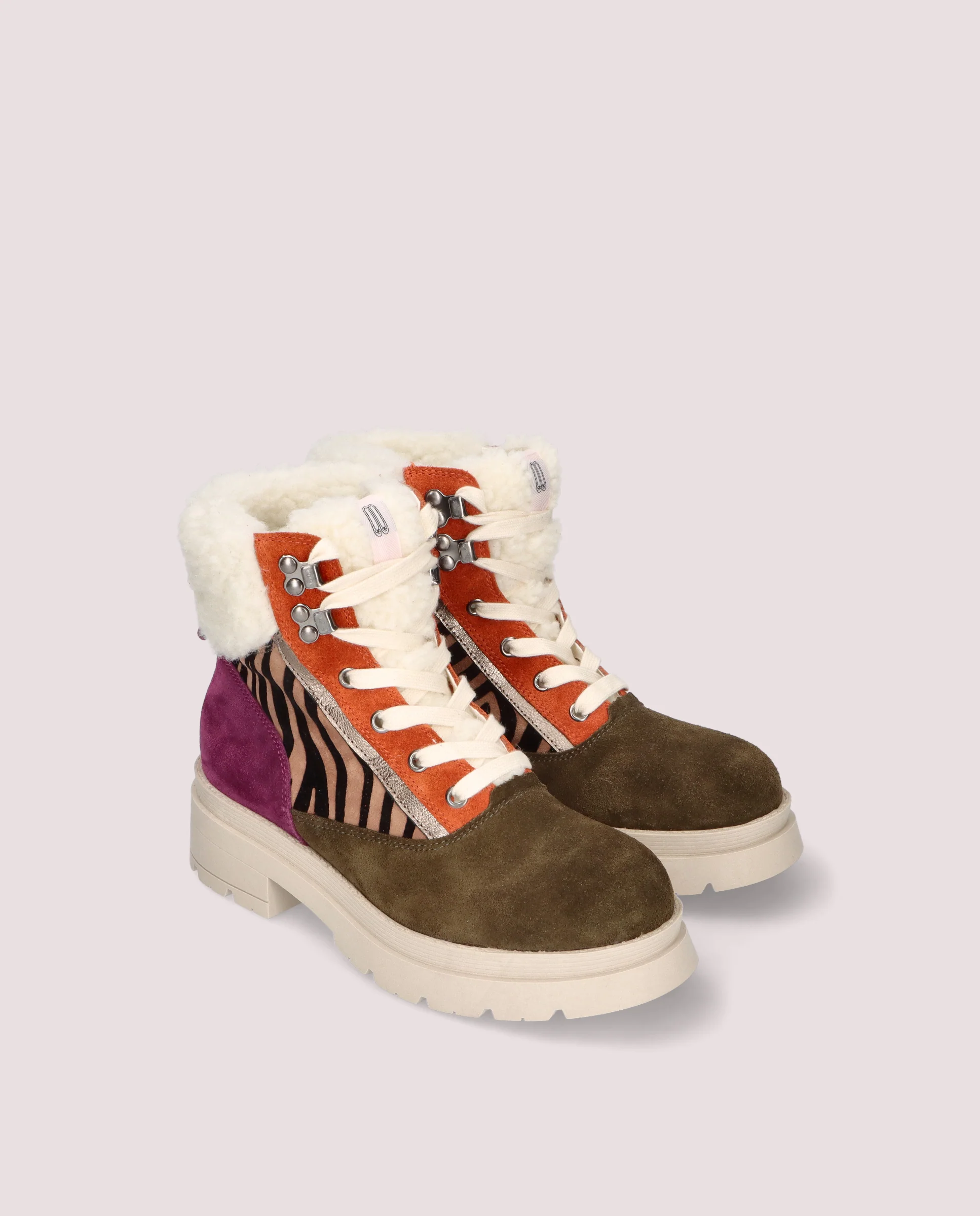 Botines Ramia Multicolores Ante