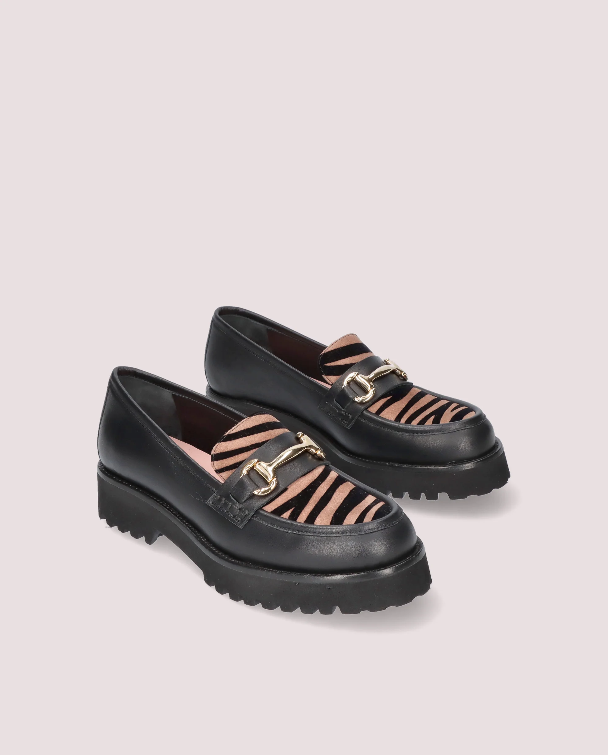 Loafers Ashley Negros Piel
