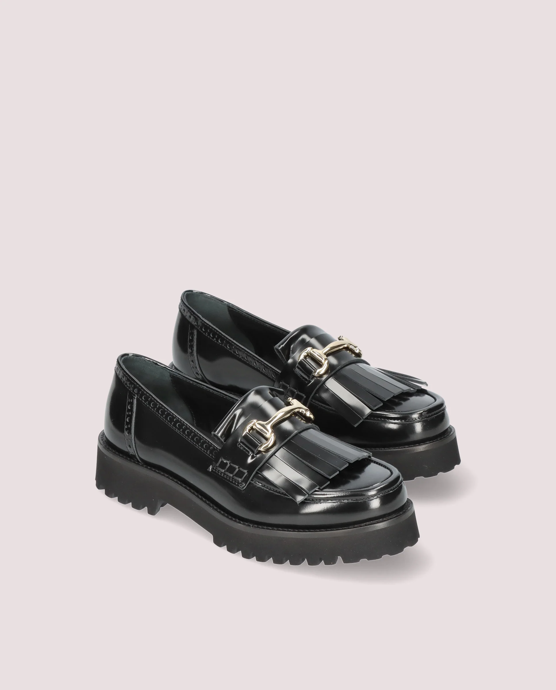 Loafers Ashley Negros Piel