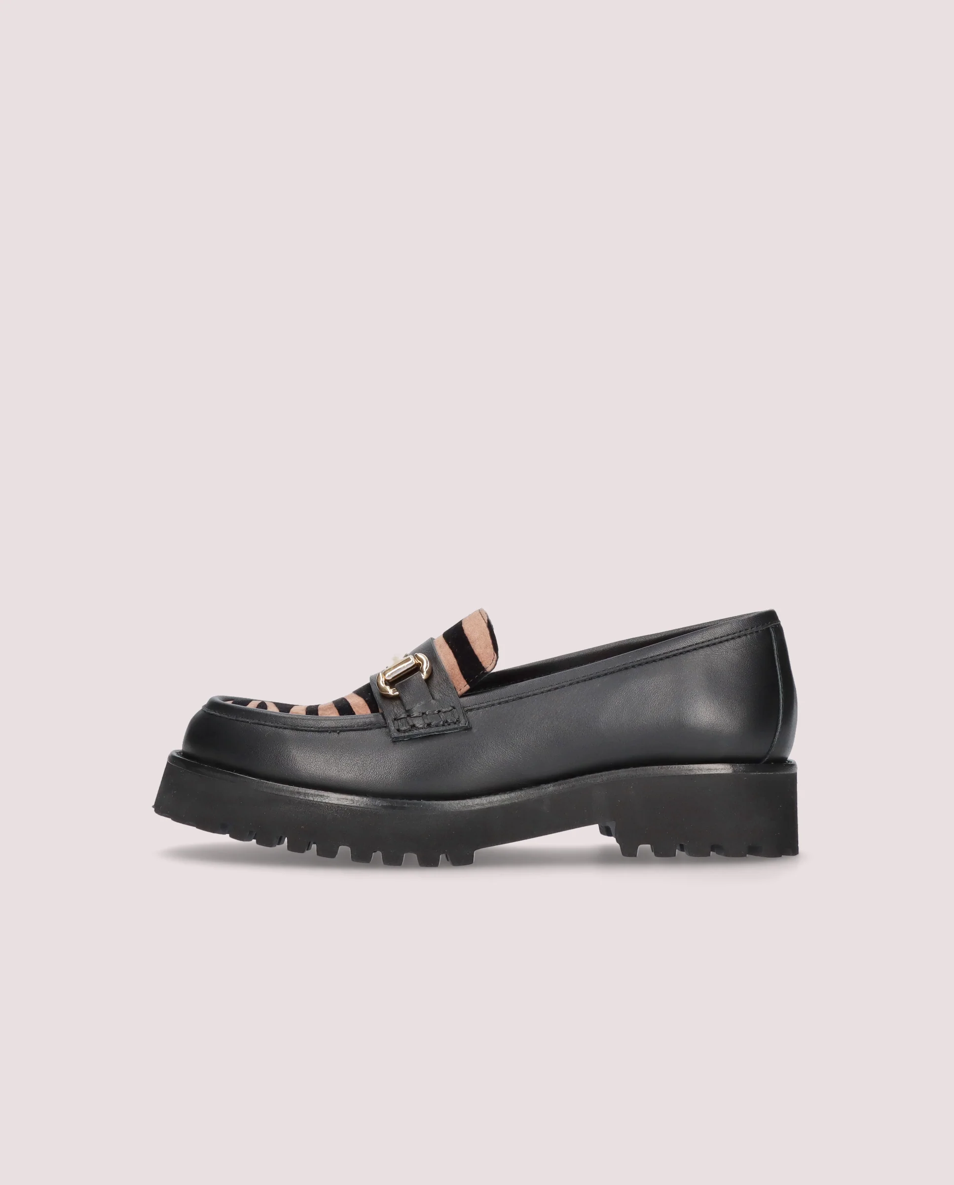 Loafers Ashley Negros Piel - Image 3