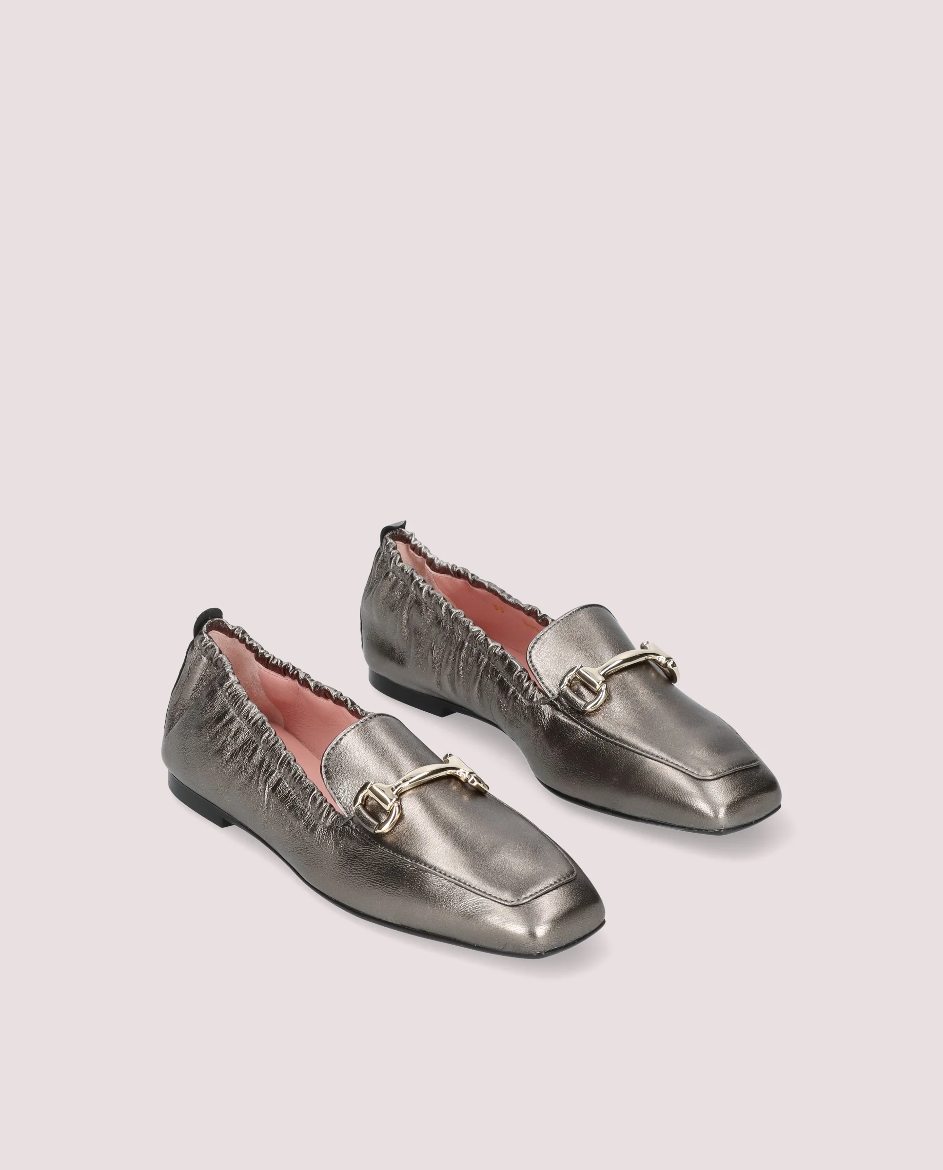 Loafers Camille Plateados Pieles metalizadas