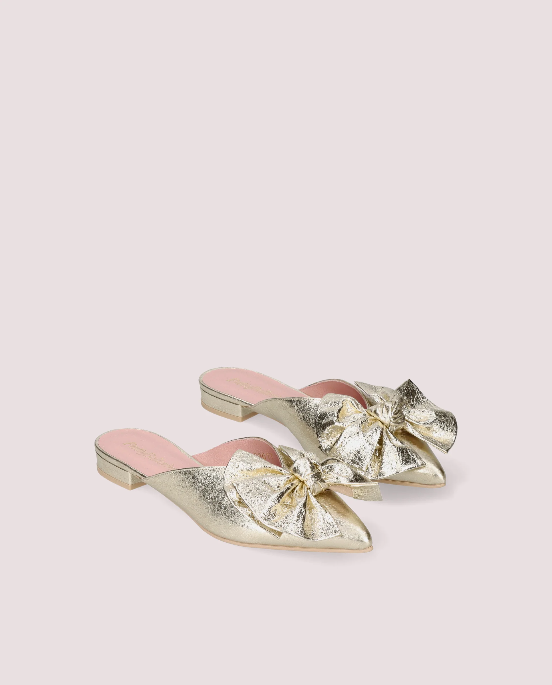 Mules Clementine Dorados Pieles metalizadas
