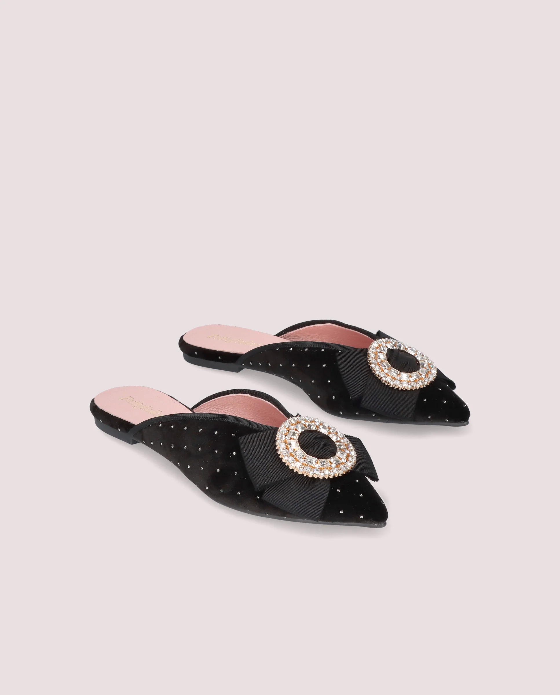 Mules Ella Negros Tejidos