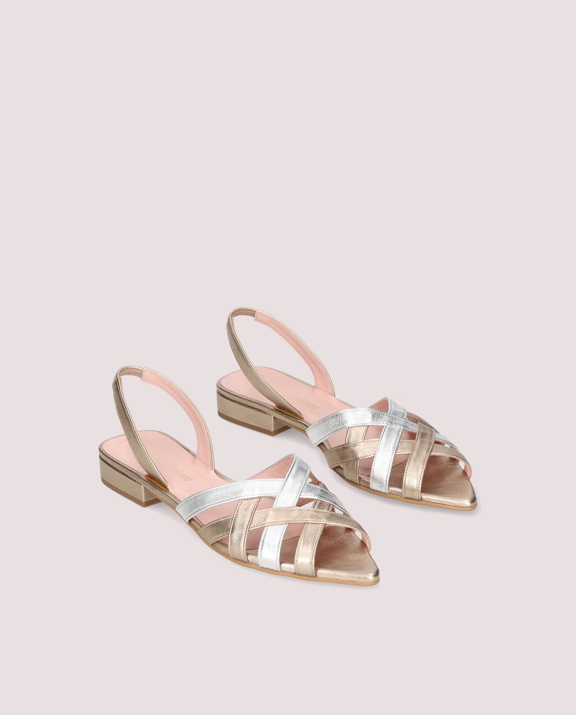 Sandalias Chiara Dorados Pieles metalizadas