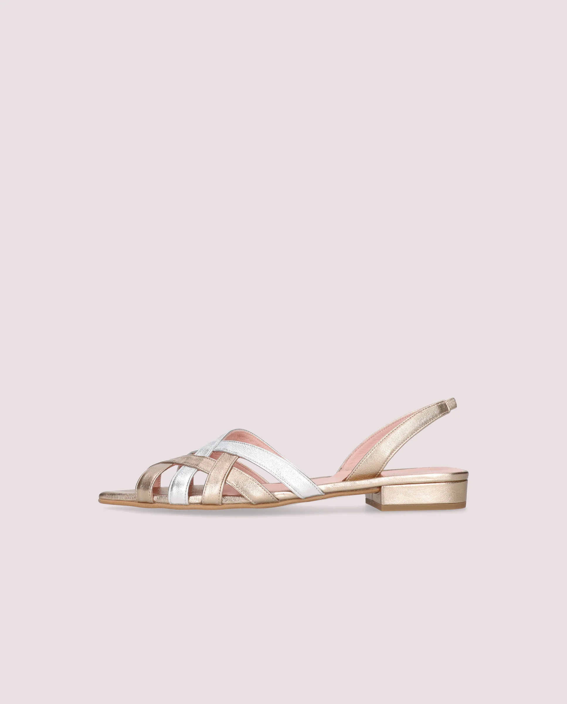 Sandalias Chiara Dorados Pieles metalizadas - Image 3