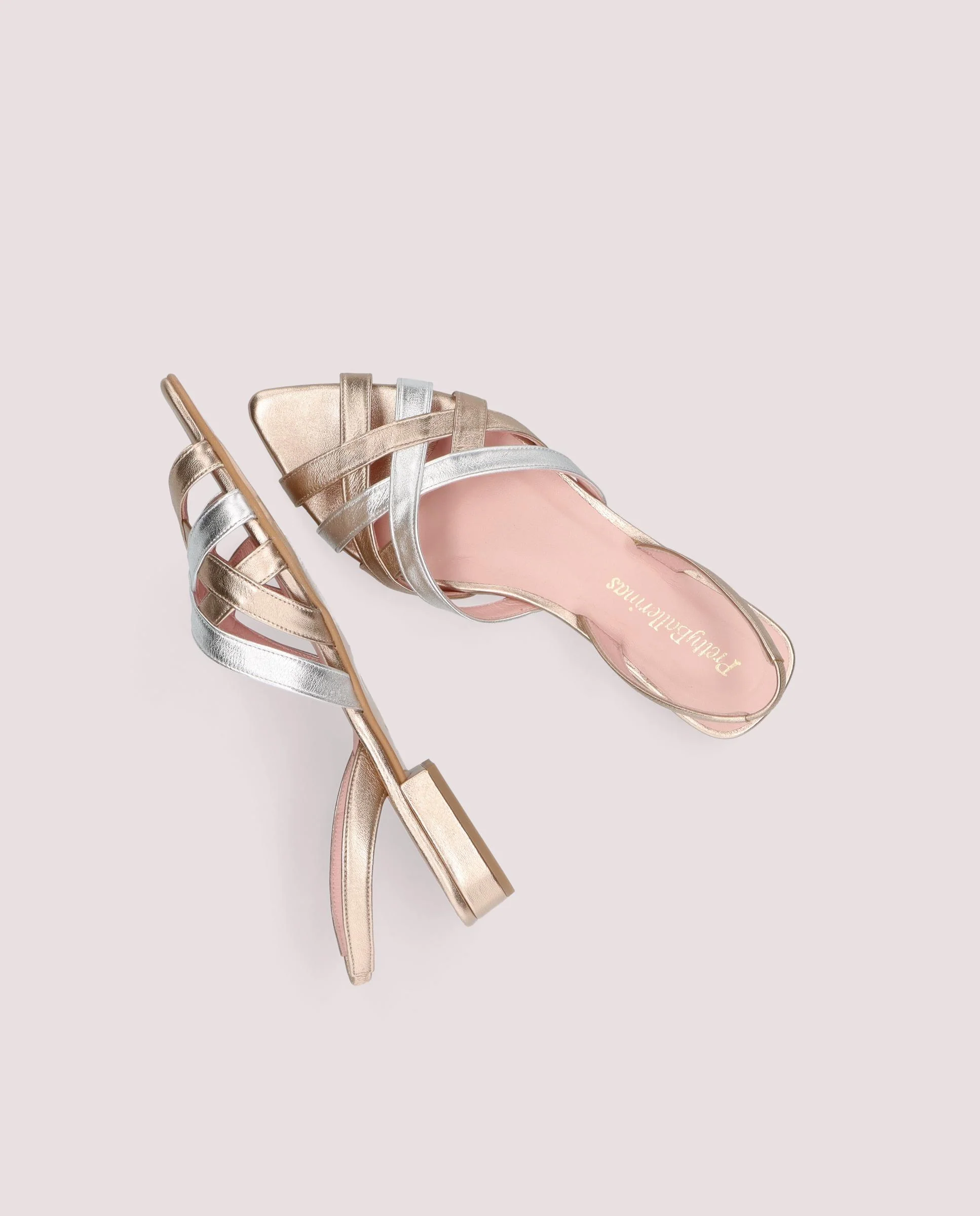 Sandalias Chiara Dorados Pieles metalizadas - Image 4