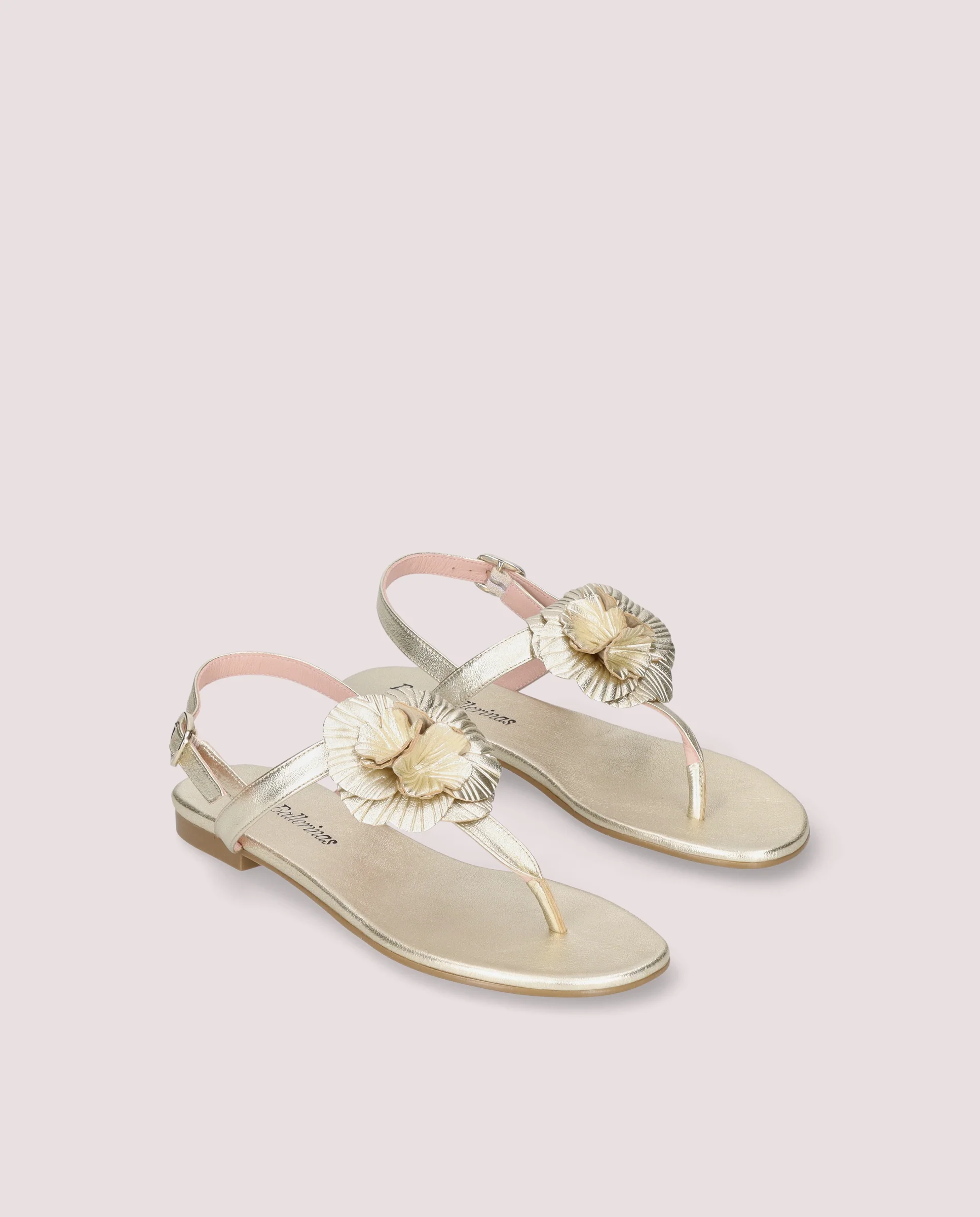 Sandalias Judy Dorados Pieles metalizadas